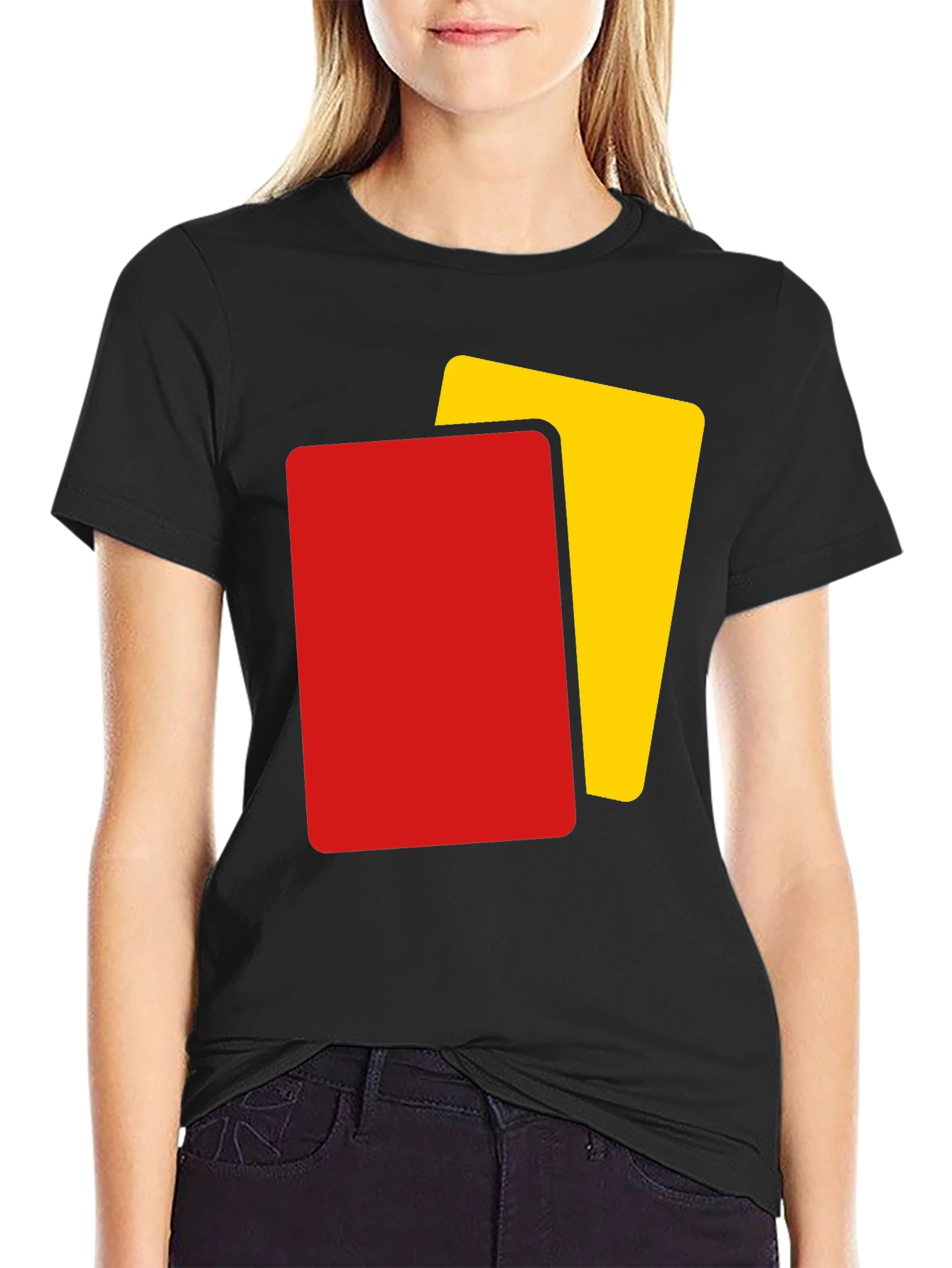 Black Referee Card T-Shirt - Black view 2