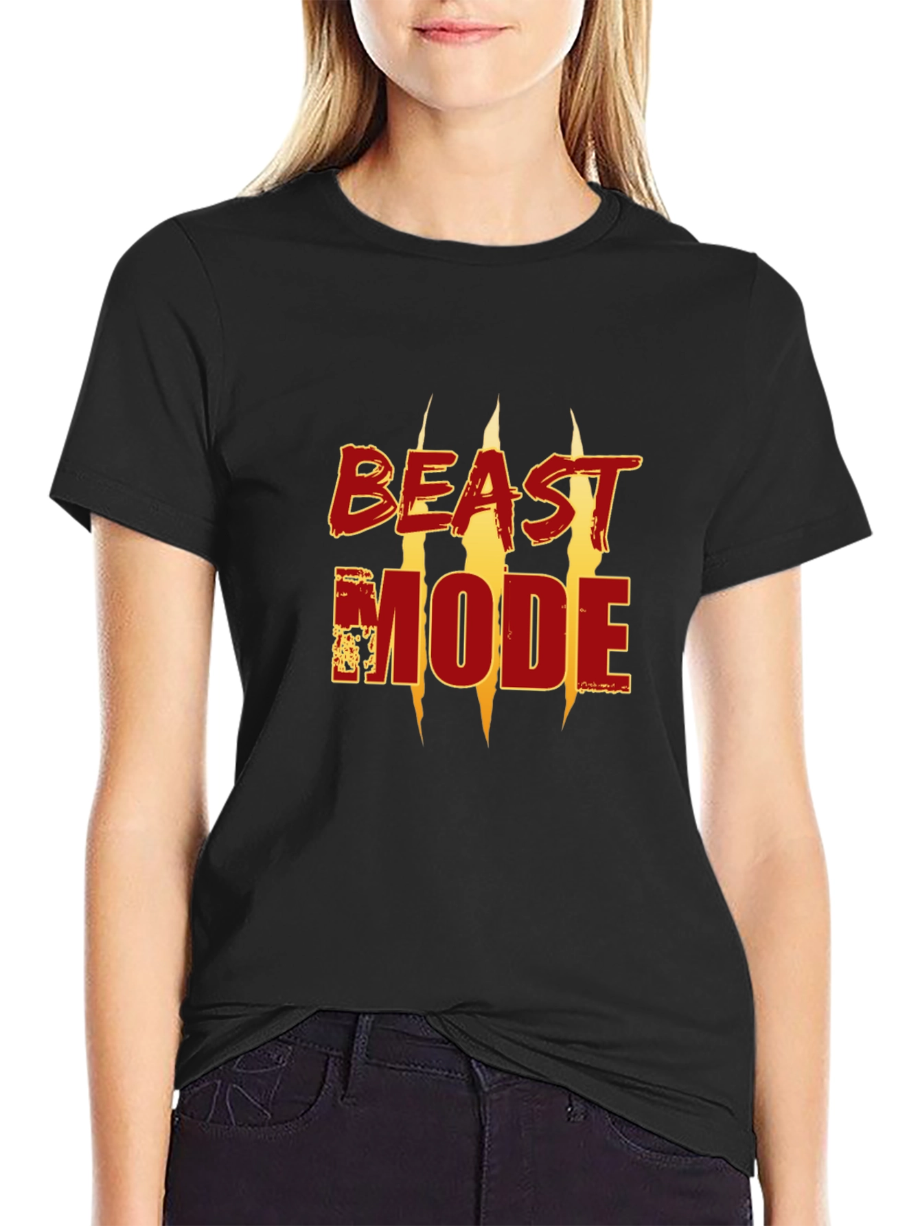 Black Beast Mode Graphic Tee - Black view 2