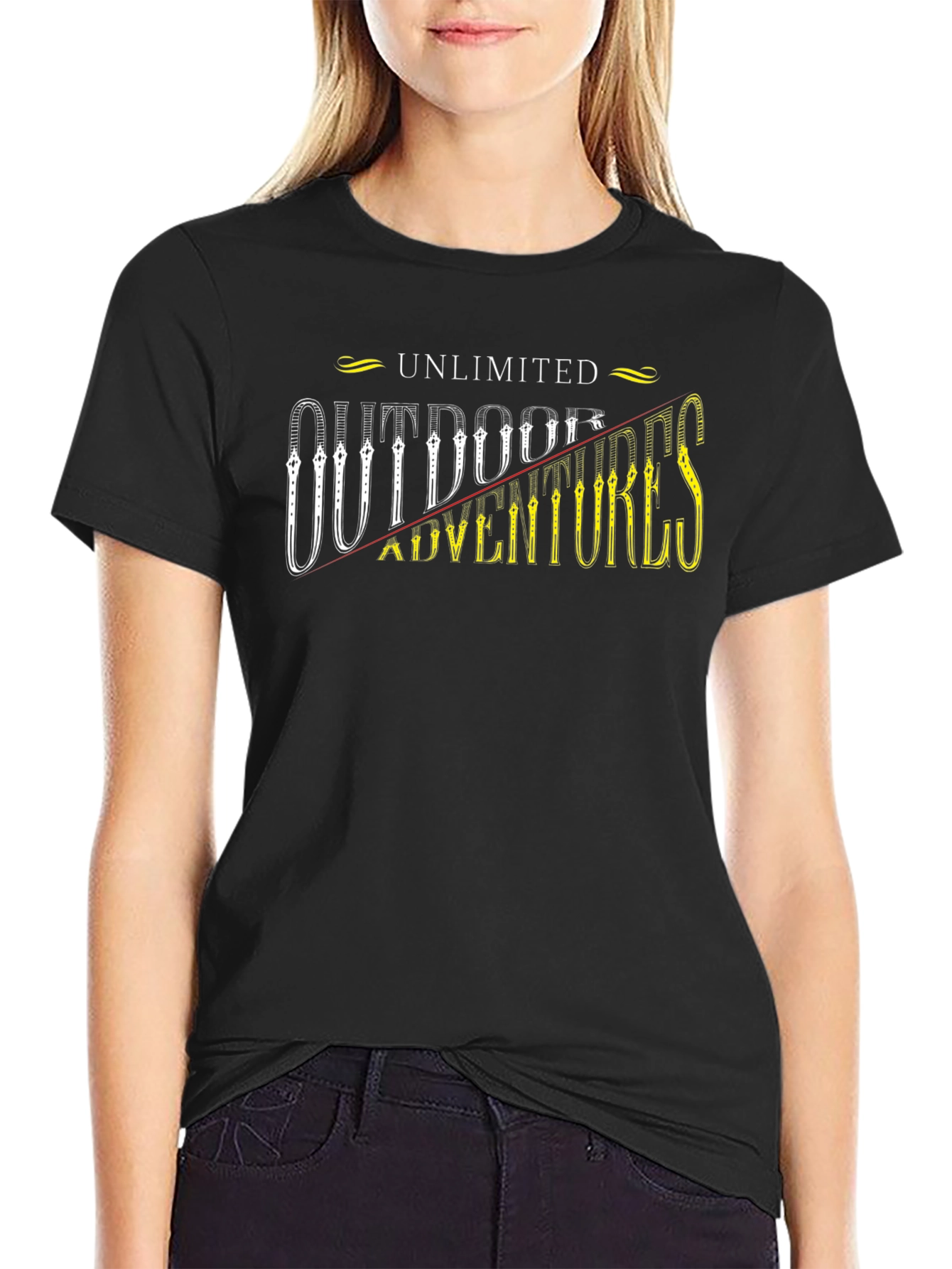 Black Unlimited Outdoor Adventures T-Shirt view 2