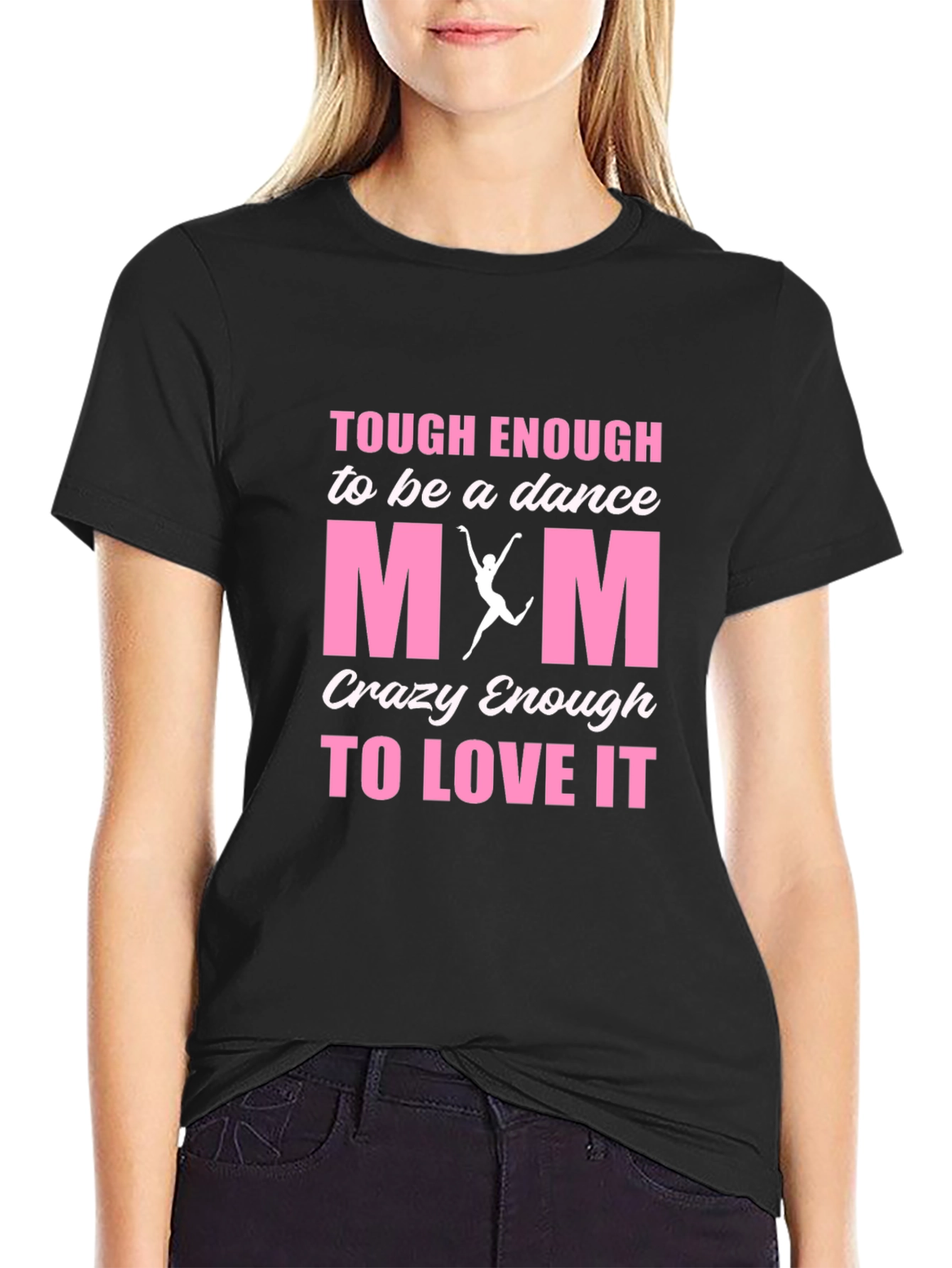 Black Dance Mom T-Shirt - Black Cotton Blend view 2