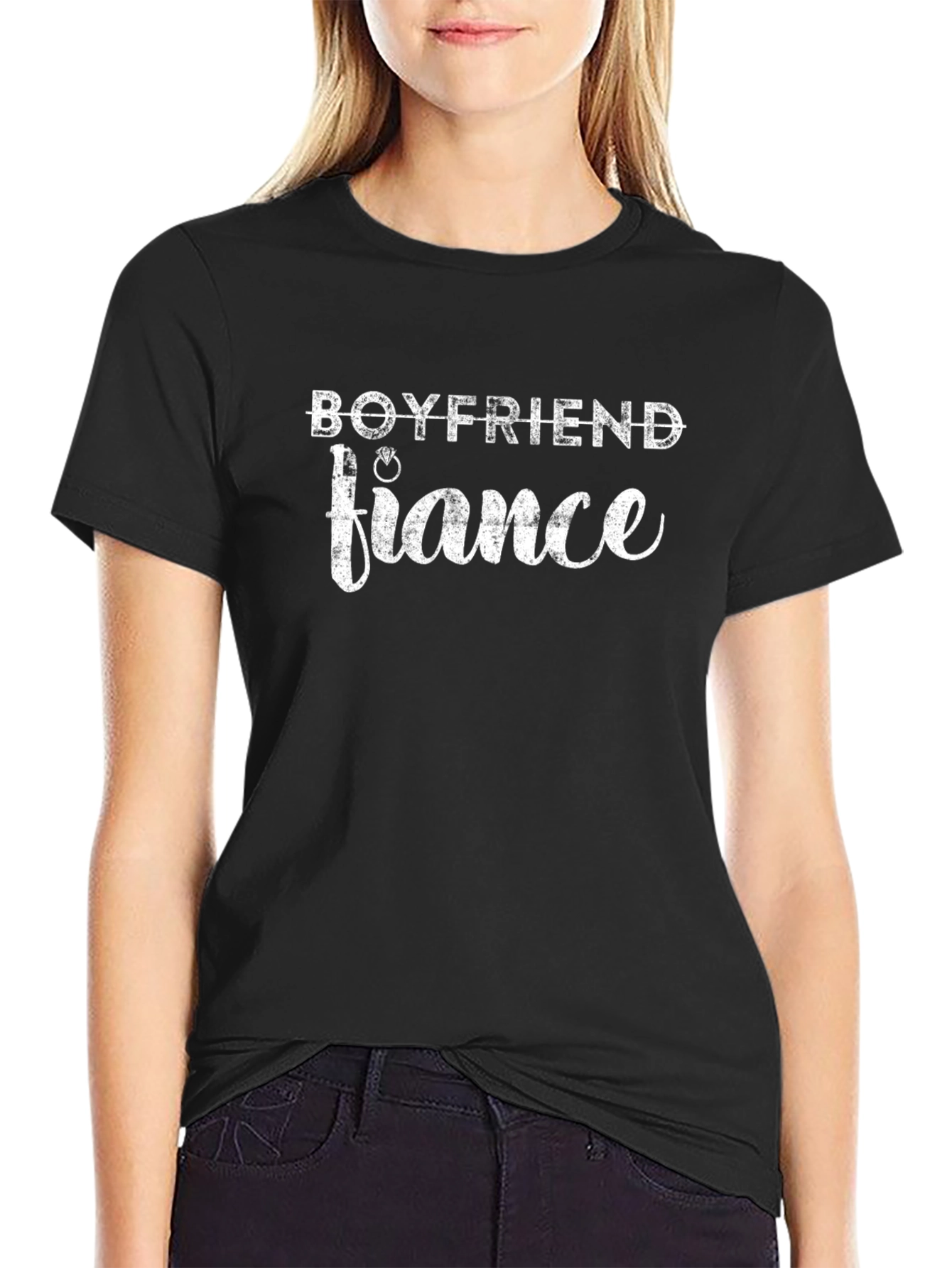 Black Boyfriend Fiance Black Graphic Tee view 2