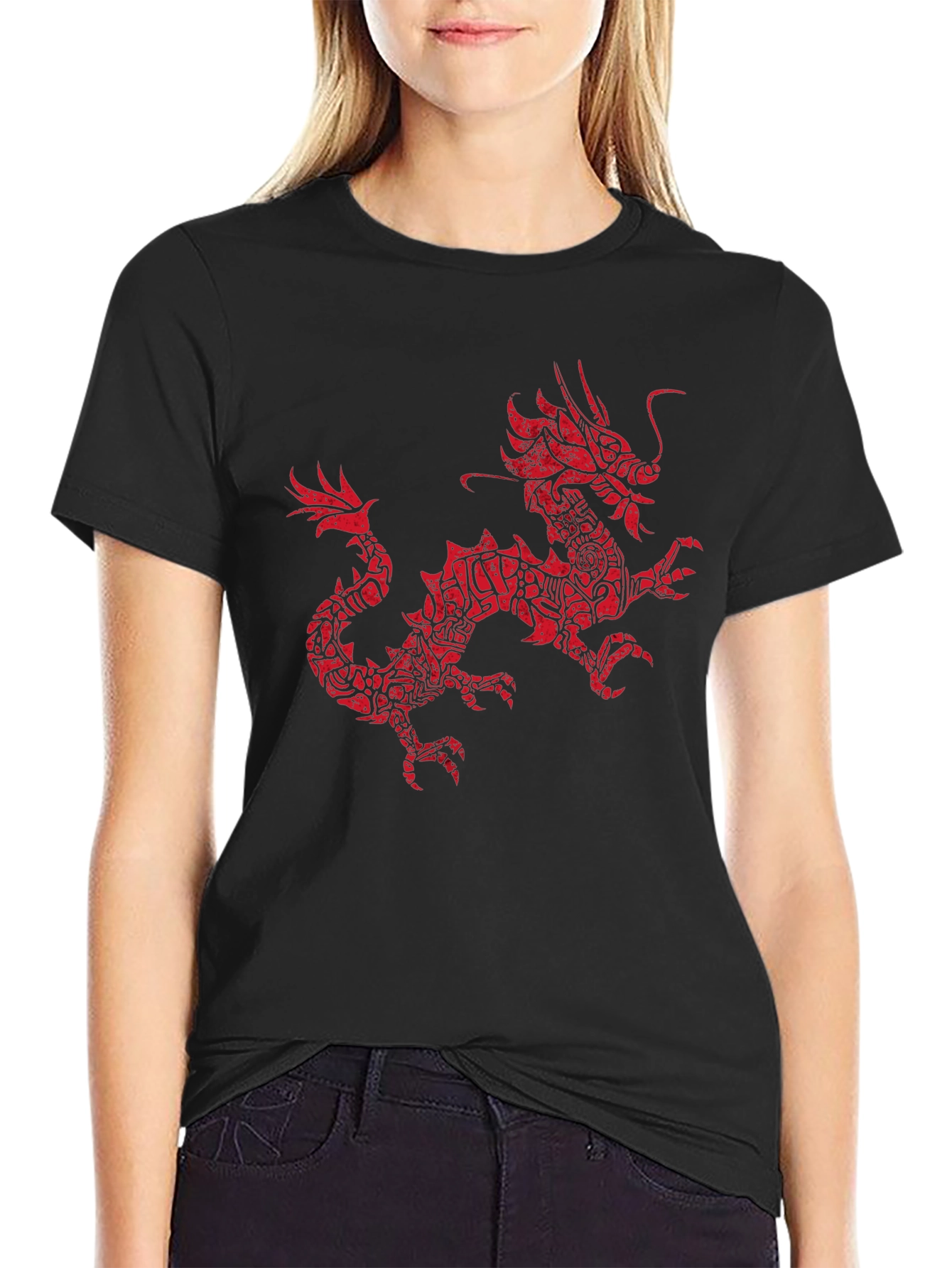 Black Dragon Graphic T-Shirt - Black view 2