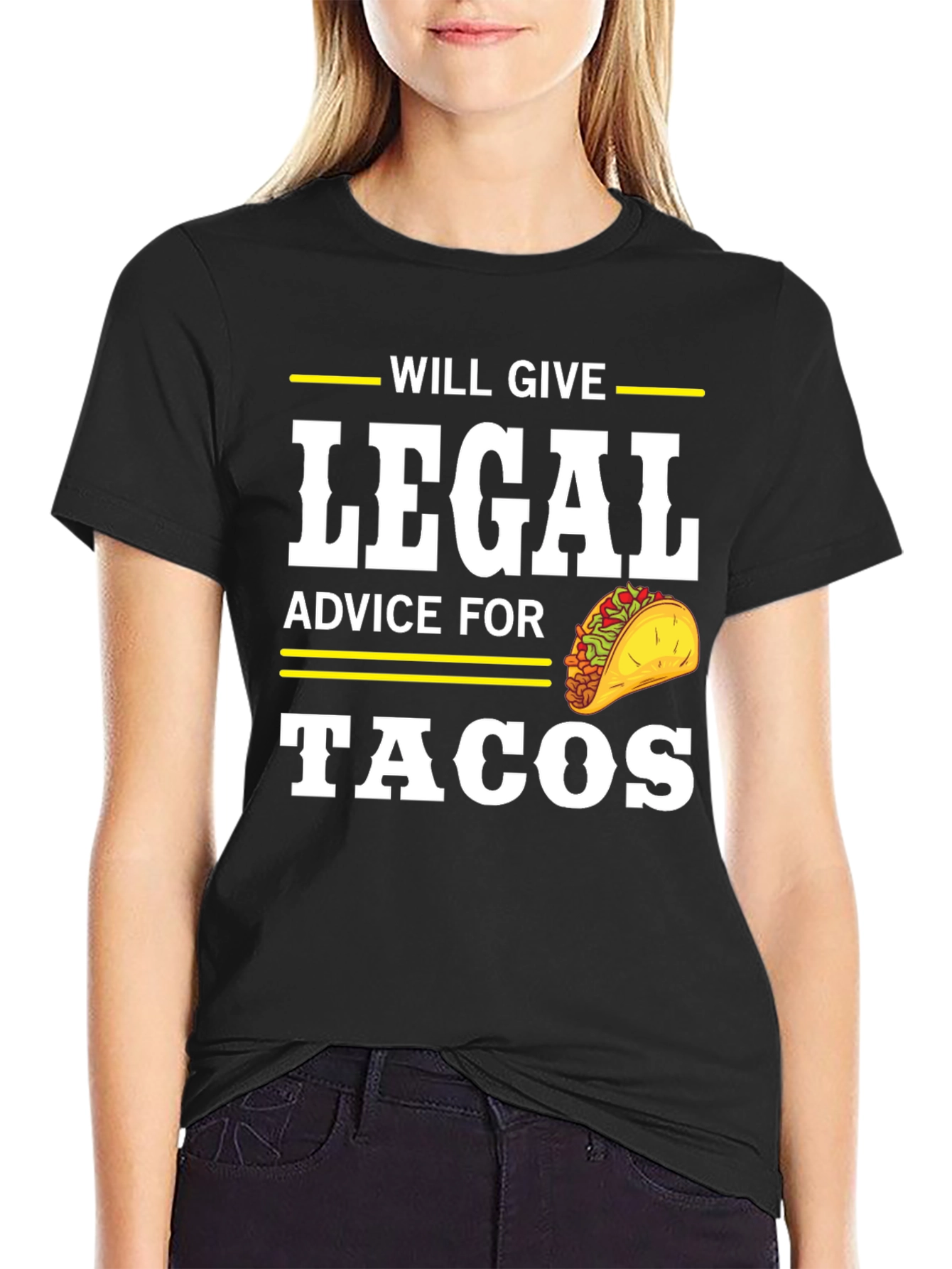 Black Will Give Legal Advice for Tacos T-Shirt view 2