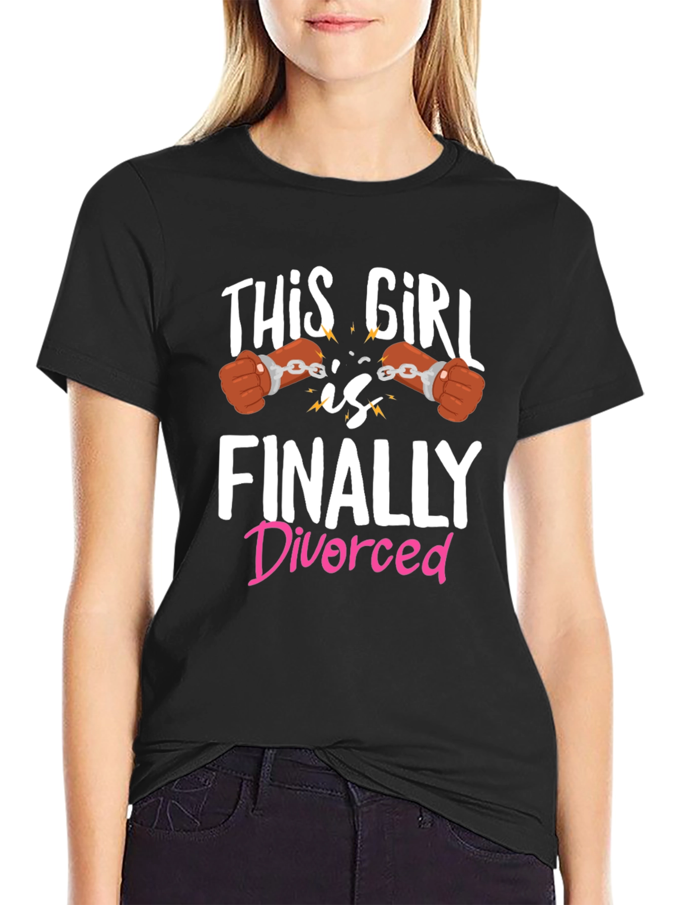 Black Finally Divorced T-Shirt - Celebration Tee view 2