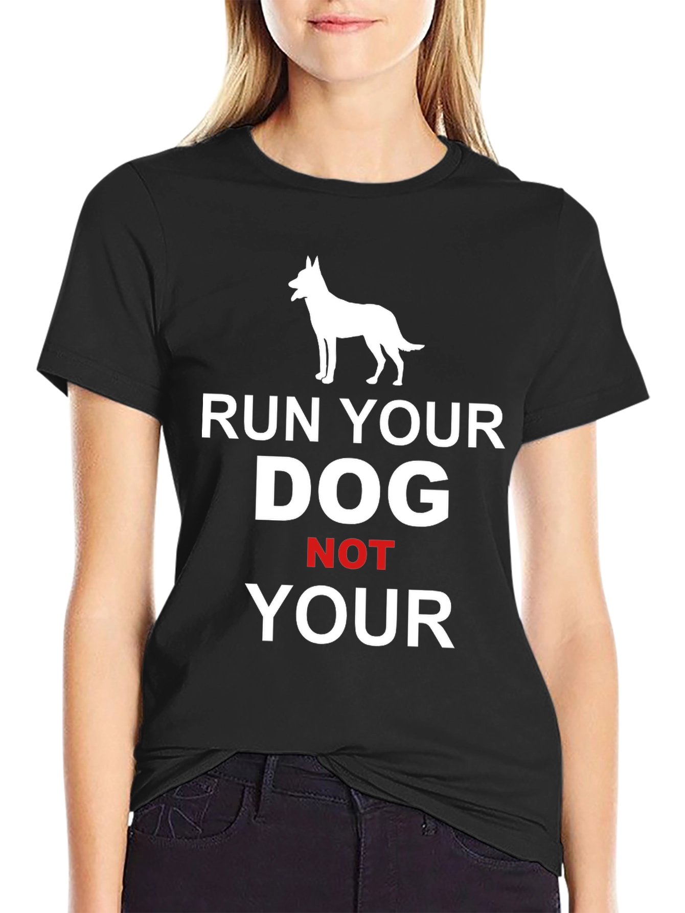 Black Run Your Dog T-Shirt view 2