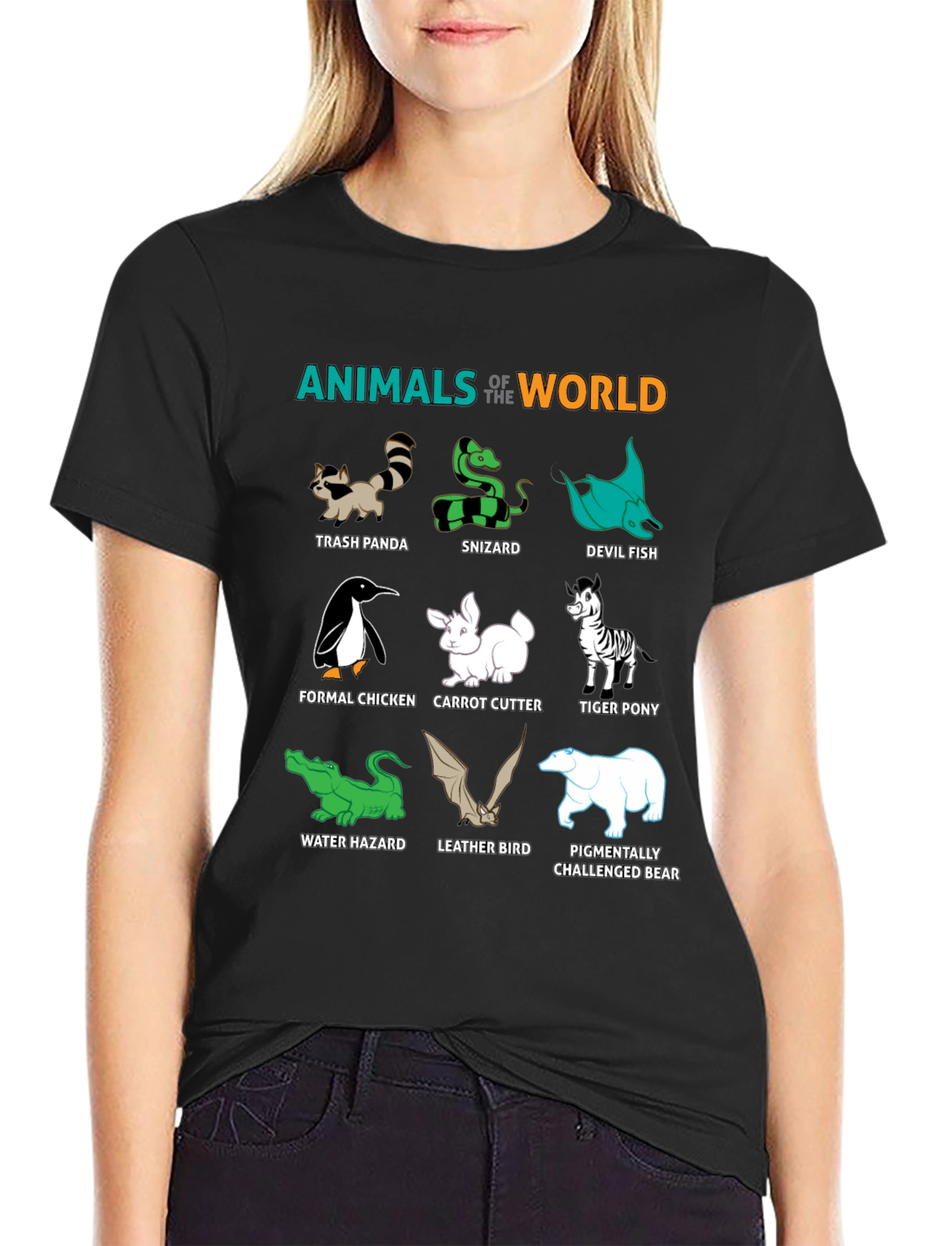 Black Funny Animal Pun T-Shirt view 2