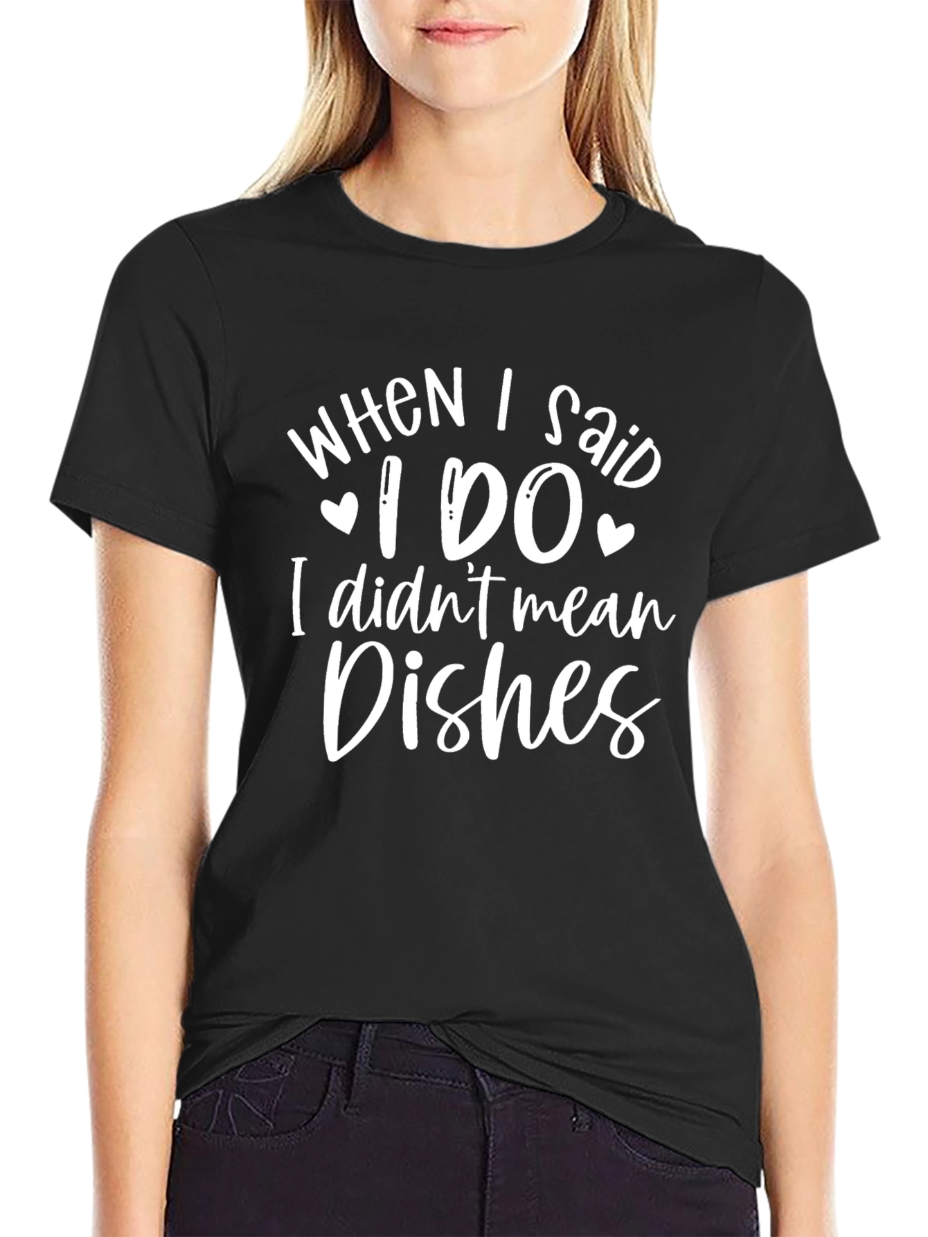 Black Funny Wedding Dish Duty T-Shirt view 2
