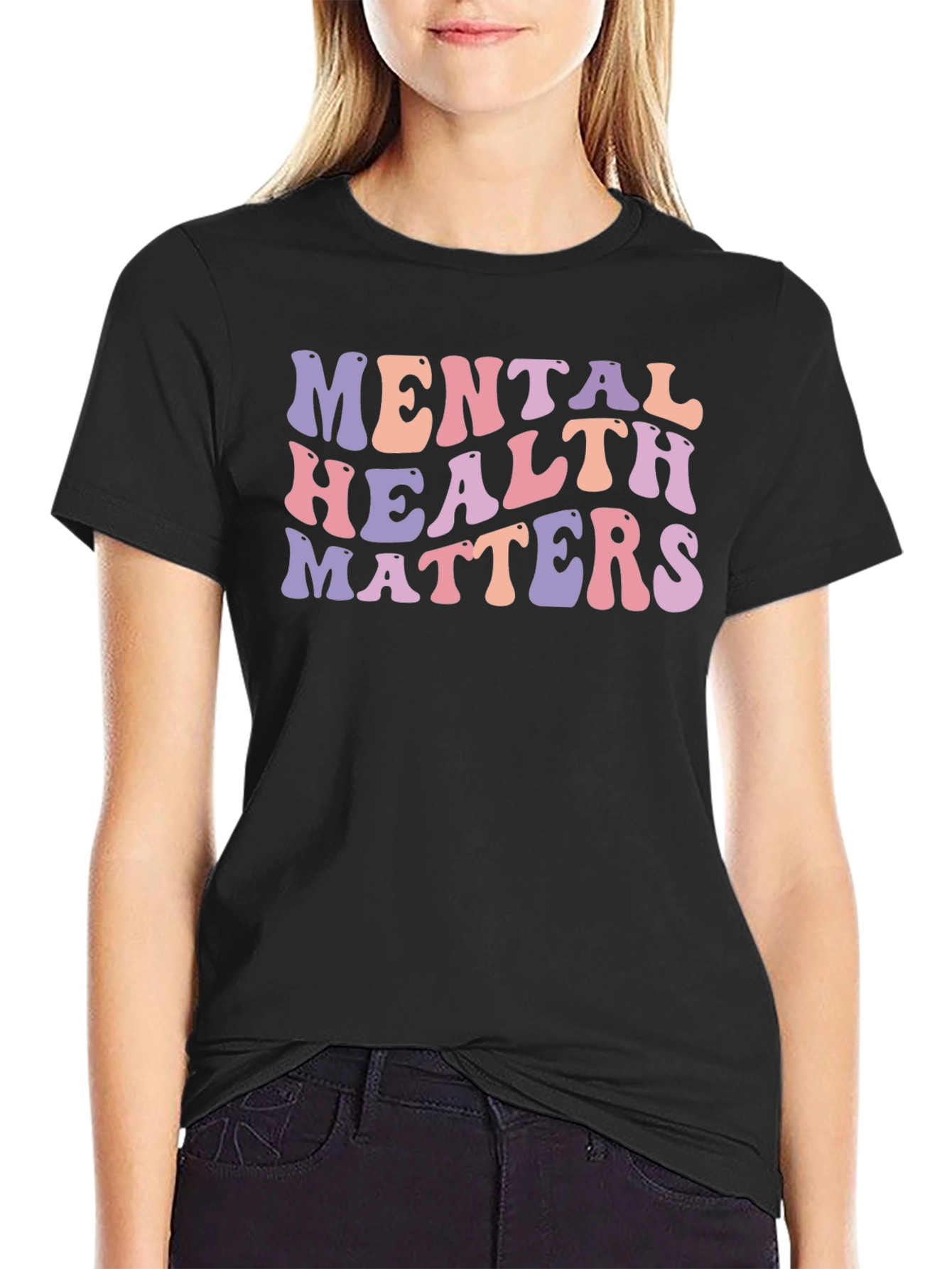 Black Mental Health Matters Graphic Tee view 2