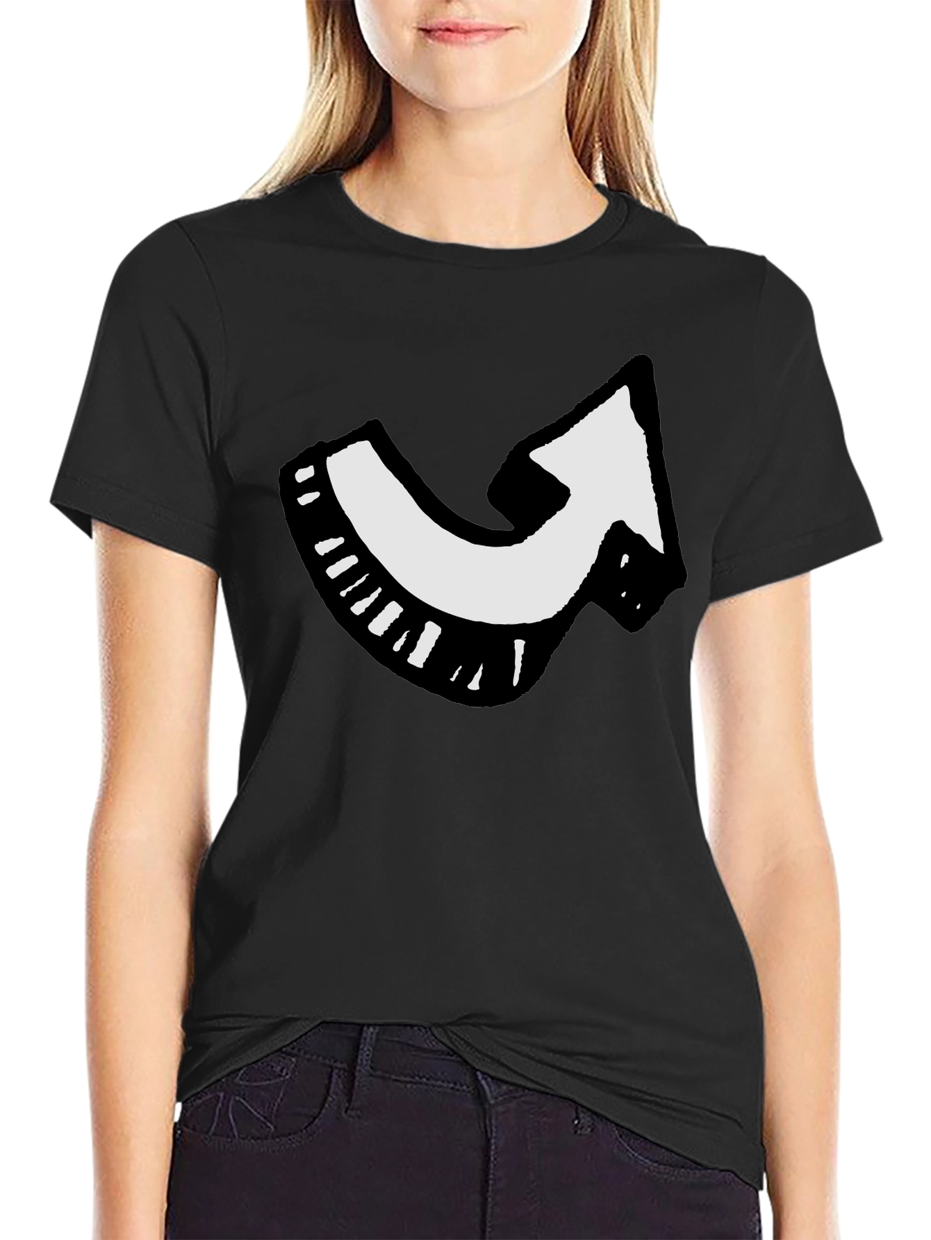 Black Arrow Graphic Black T-Shirt - Point the Way! view 2