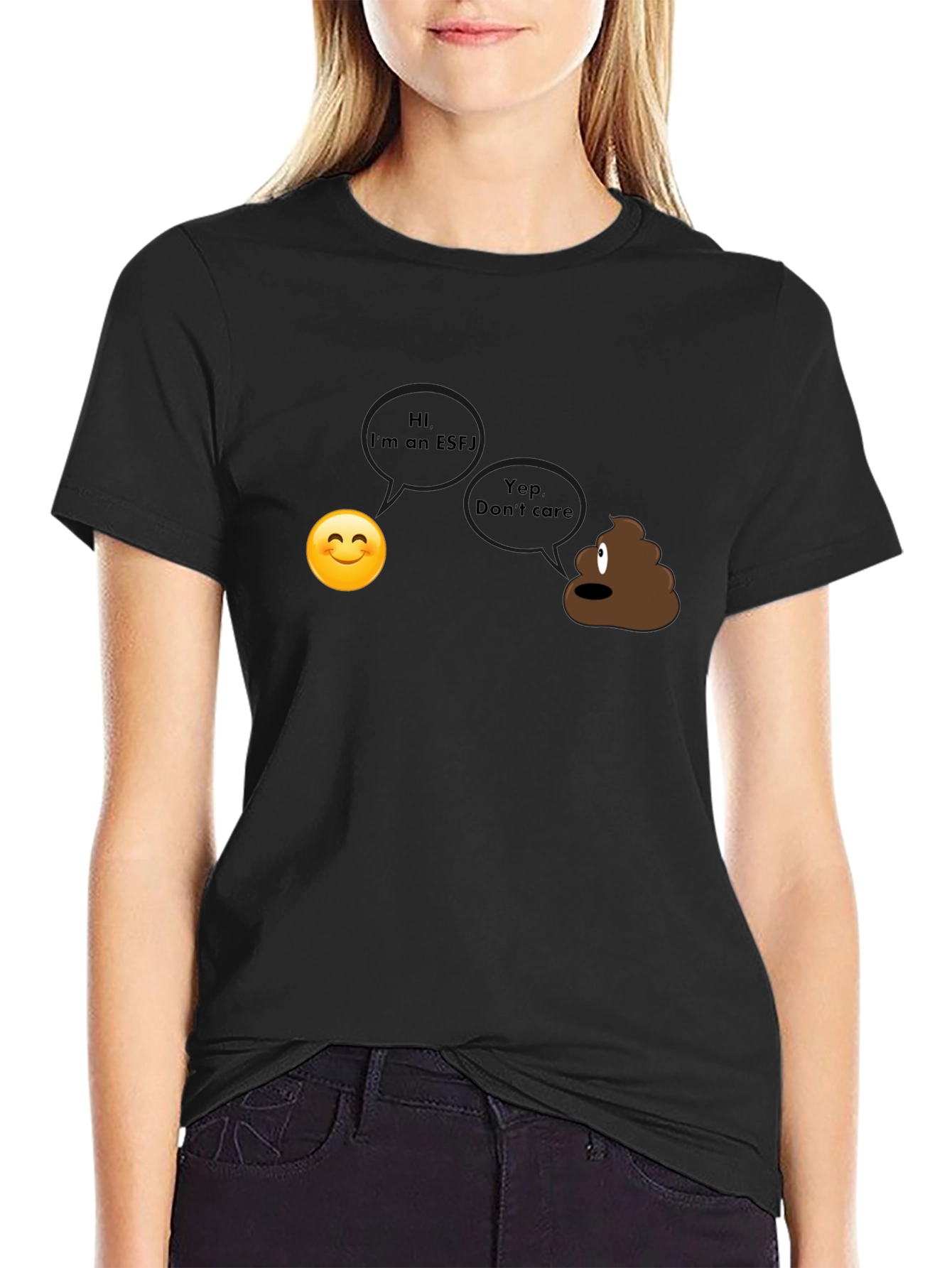 Black Funny ESFJ Personality T-Shirt - Novelty Apparel view 2