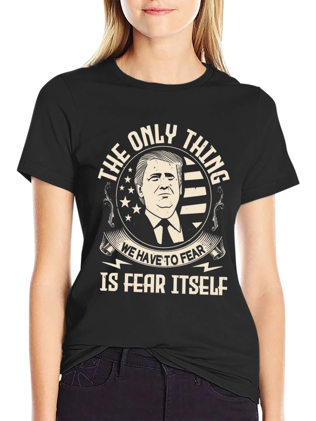 Black Trump Fear Itself Graphic Tee view 2