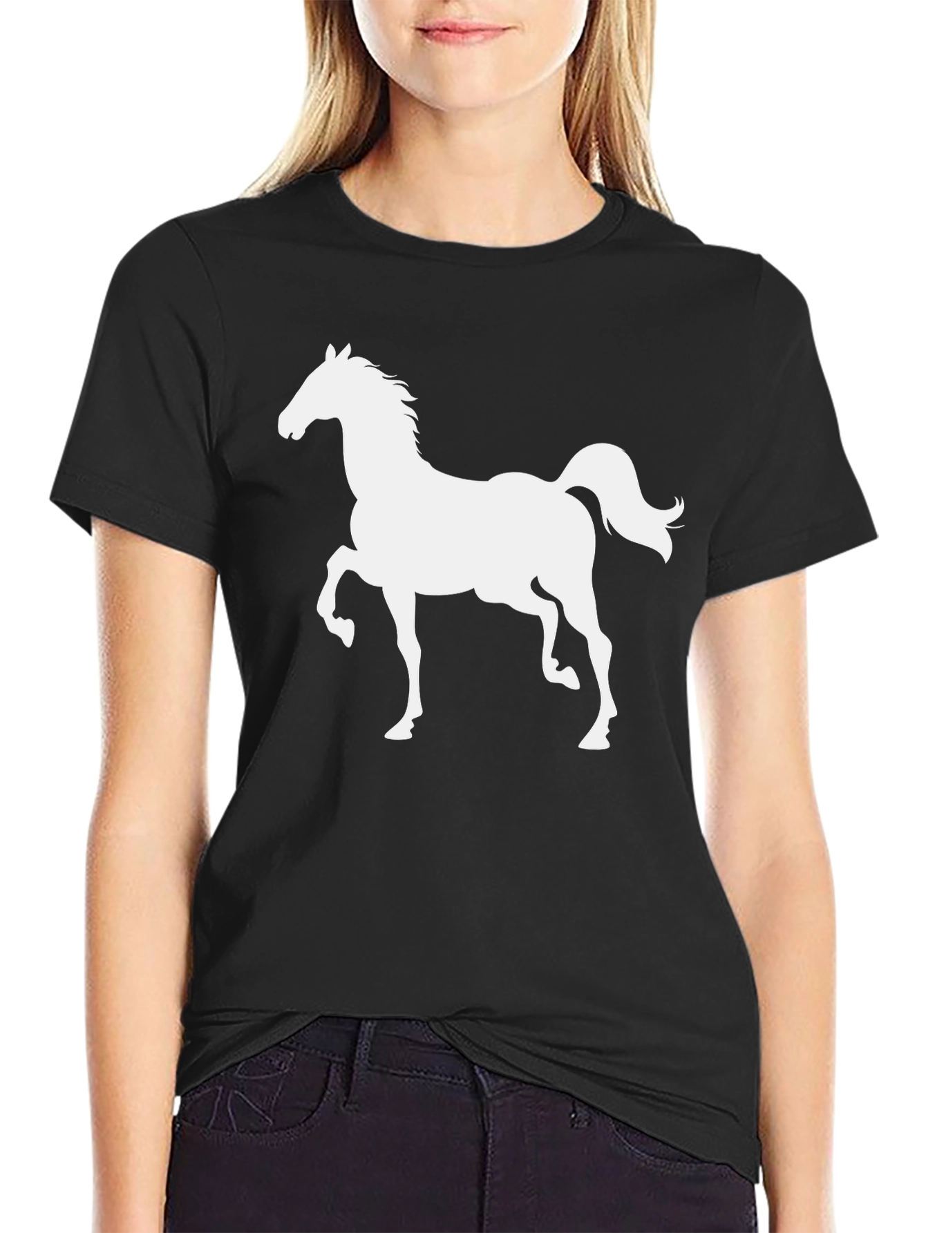 Black Black Horse Graphic Tee - Stylish Men's T-Shirt view 2