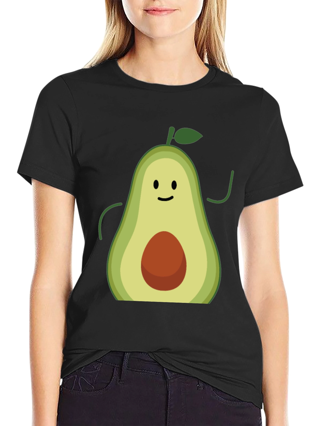Black Avocado Graphic Tee - Funny Fruit T-Shirt view 2