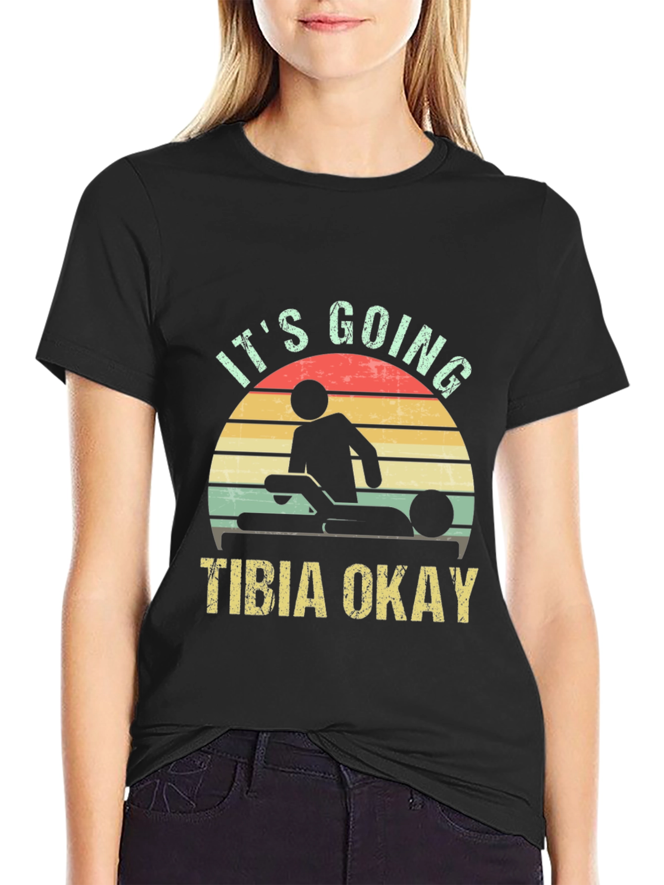 Black It's Going Tibia Okay T-Shirt view 2