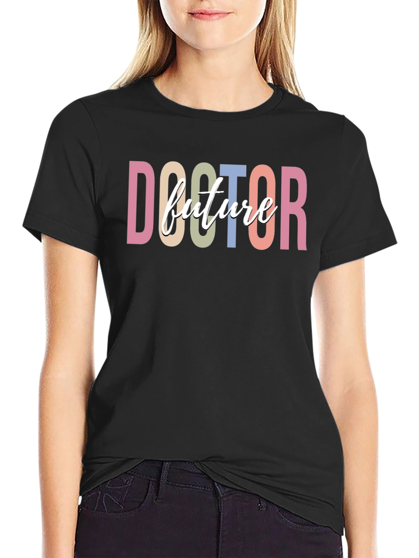 Black Future Doctor Graphic Tee - Unisex view 2