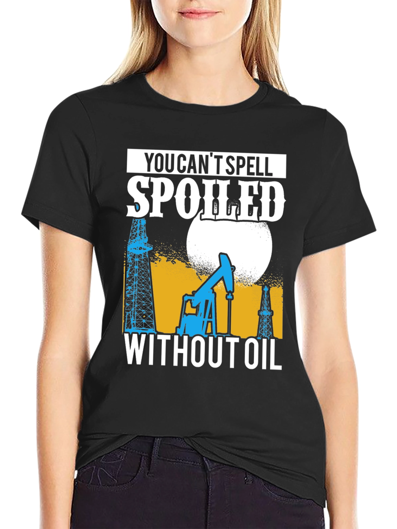 Black Spoiled Without Oil T-Shirt view 2