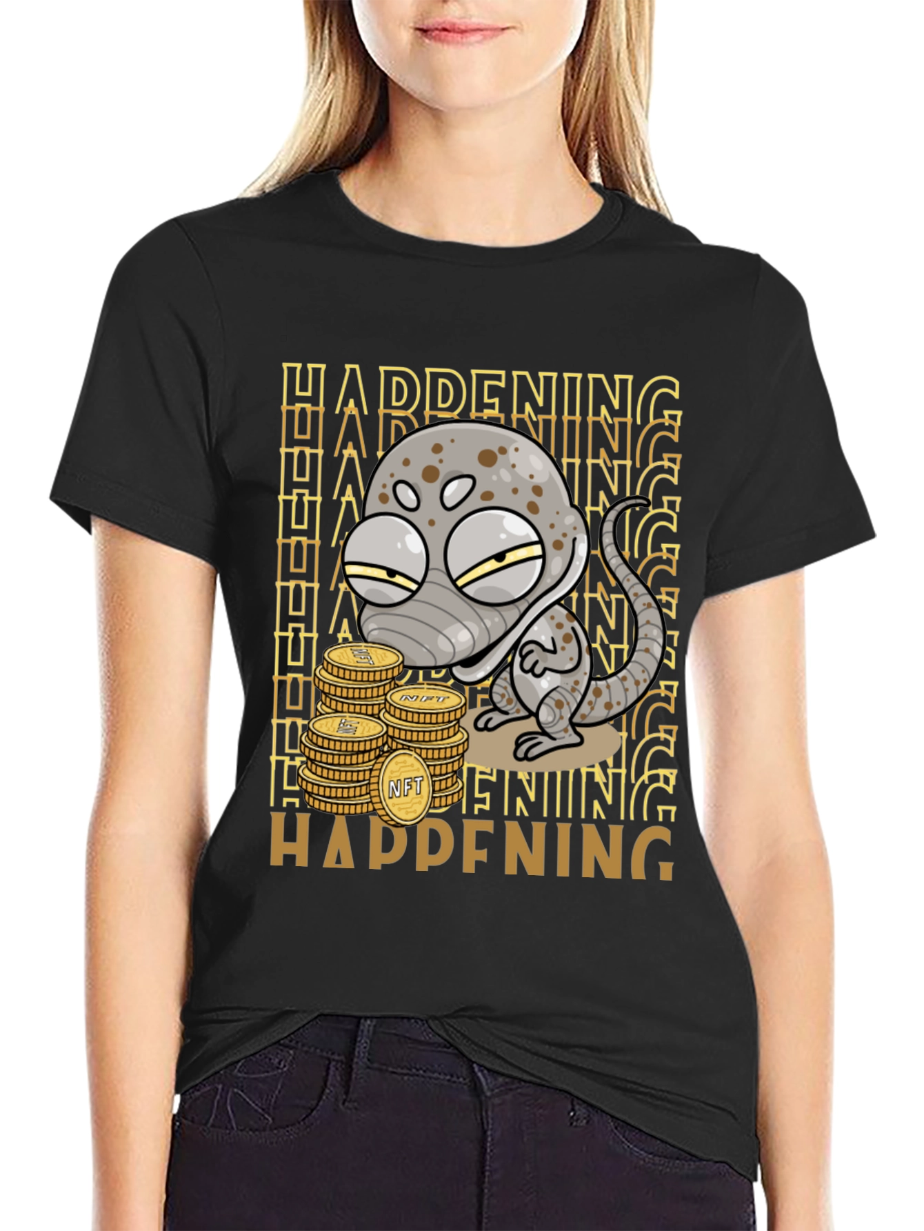HAPPENING NFT Coin Lizard T-Shirt - 2