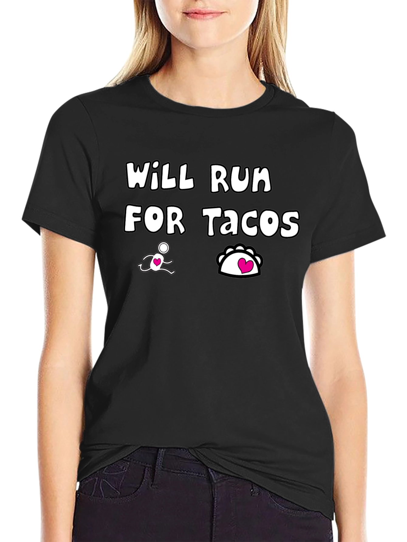 Will Run for Tacos Graphic Tee - Funny Foodie Shirt - 2