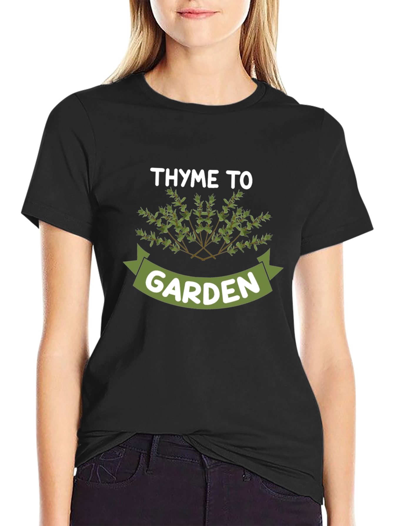 Black Thyme To Garden T-Shirt - Gardener Tee view 2