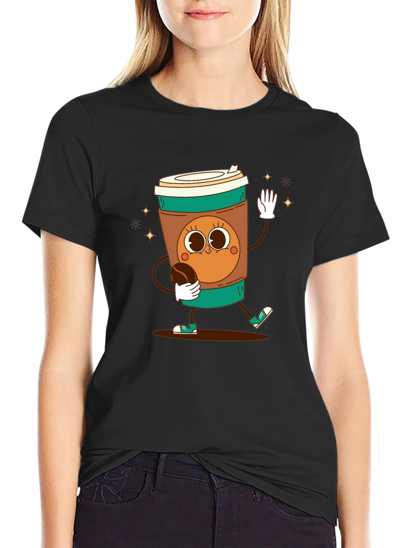 Black Coffee Character T-Shirt view 2