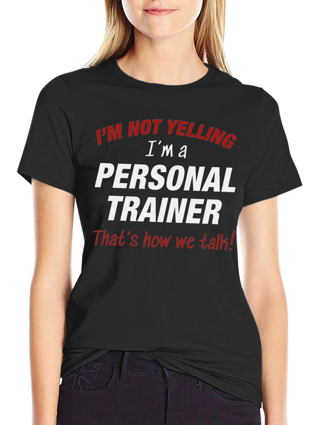 Black Personal Trainer Novelty Graphic T-Shirt view 2