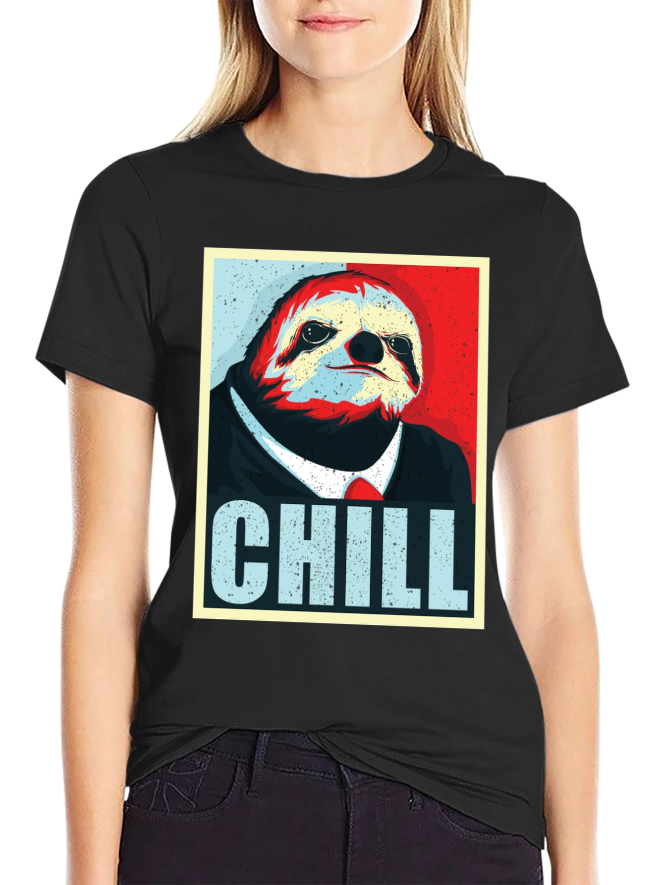 Black Chill Sloth Graphic Tee - Relaxed Fit view 2