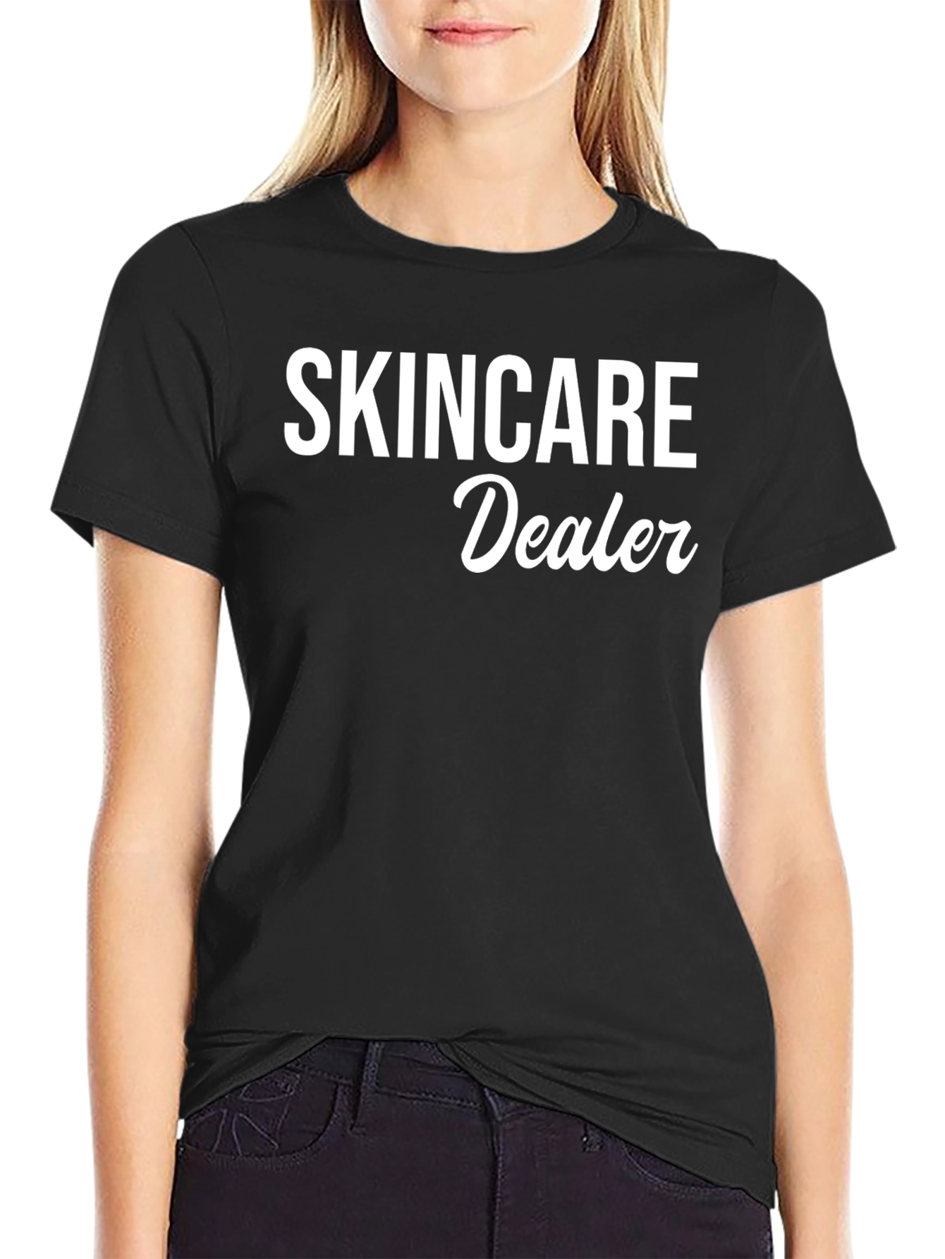 Black Skincare Dealer Black T-Shirt - Stylish & Comfortable view 2