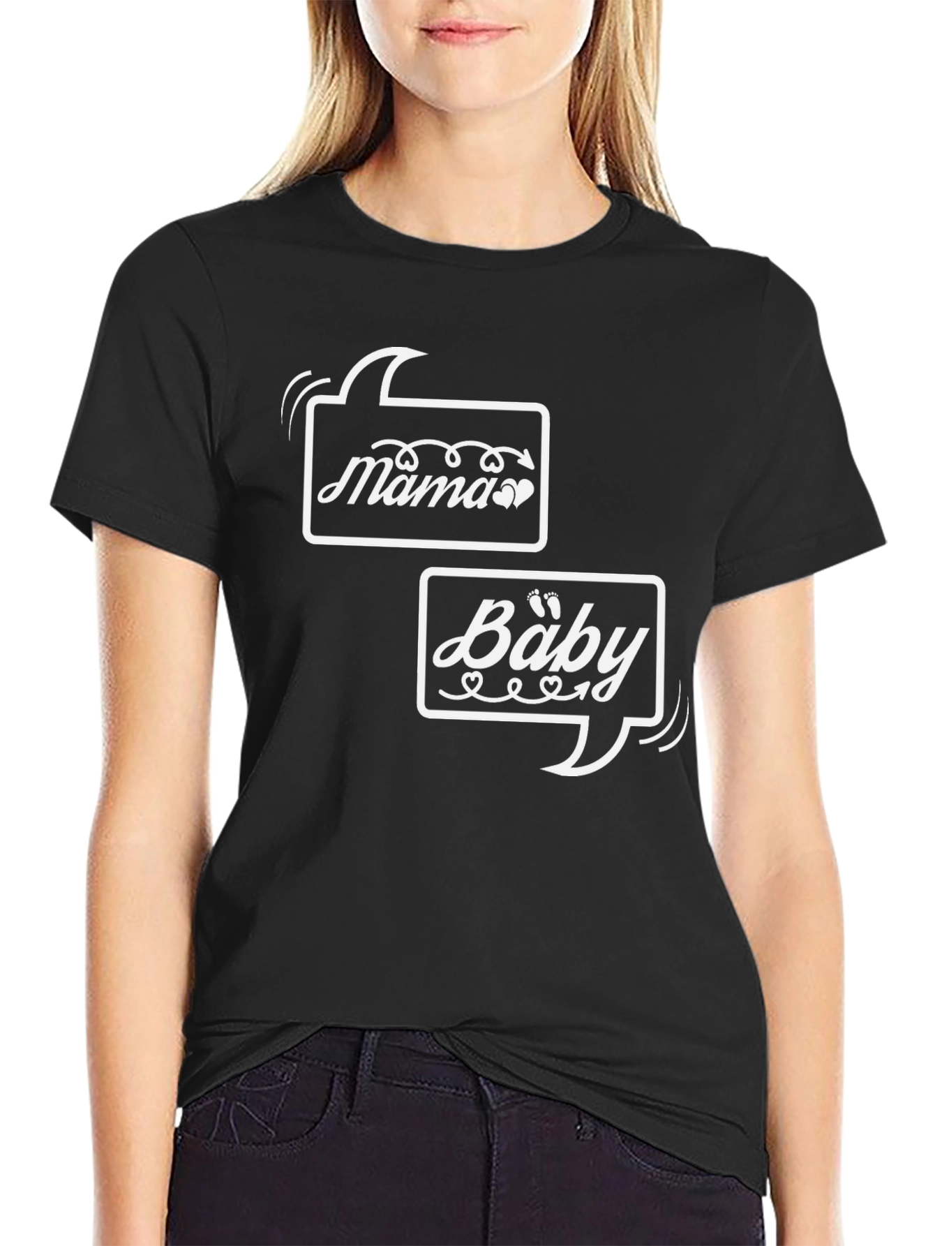 Black Mama & Baby Matching T-Shirt view 2