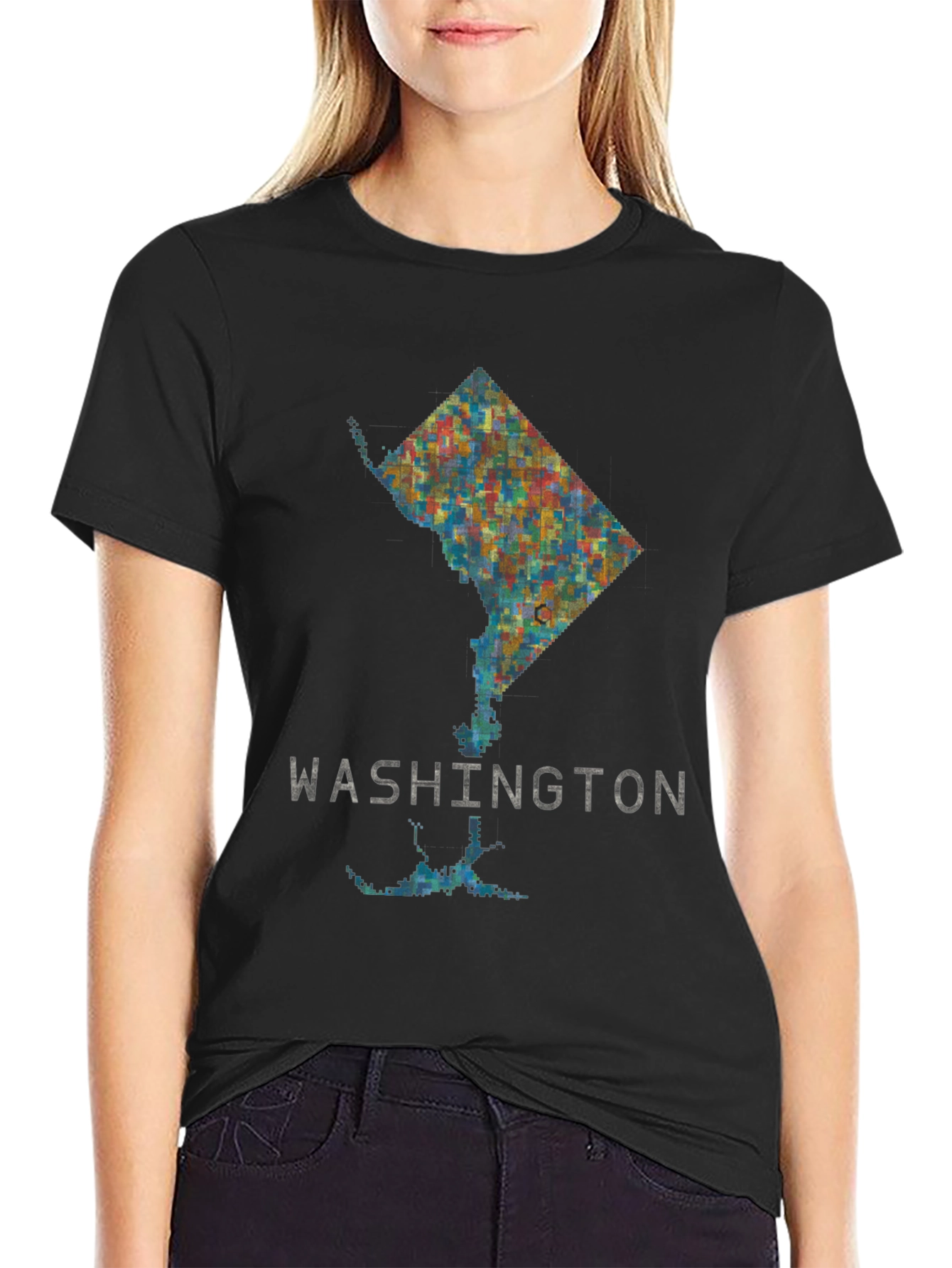 Black Washington D.C. Graphic T-Shirt view 2