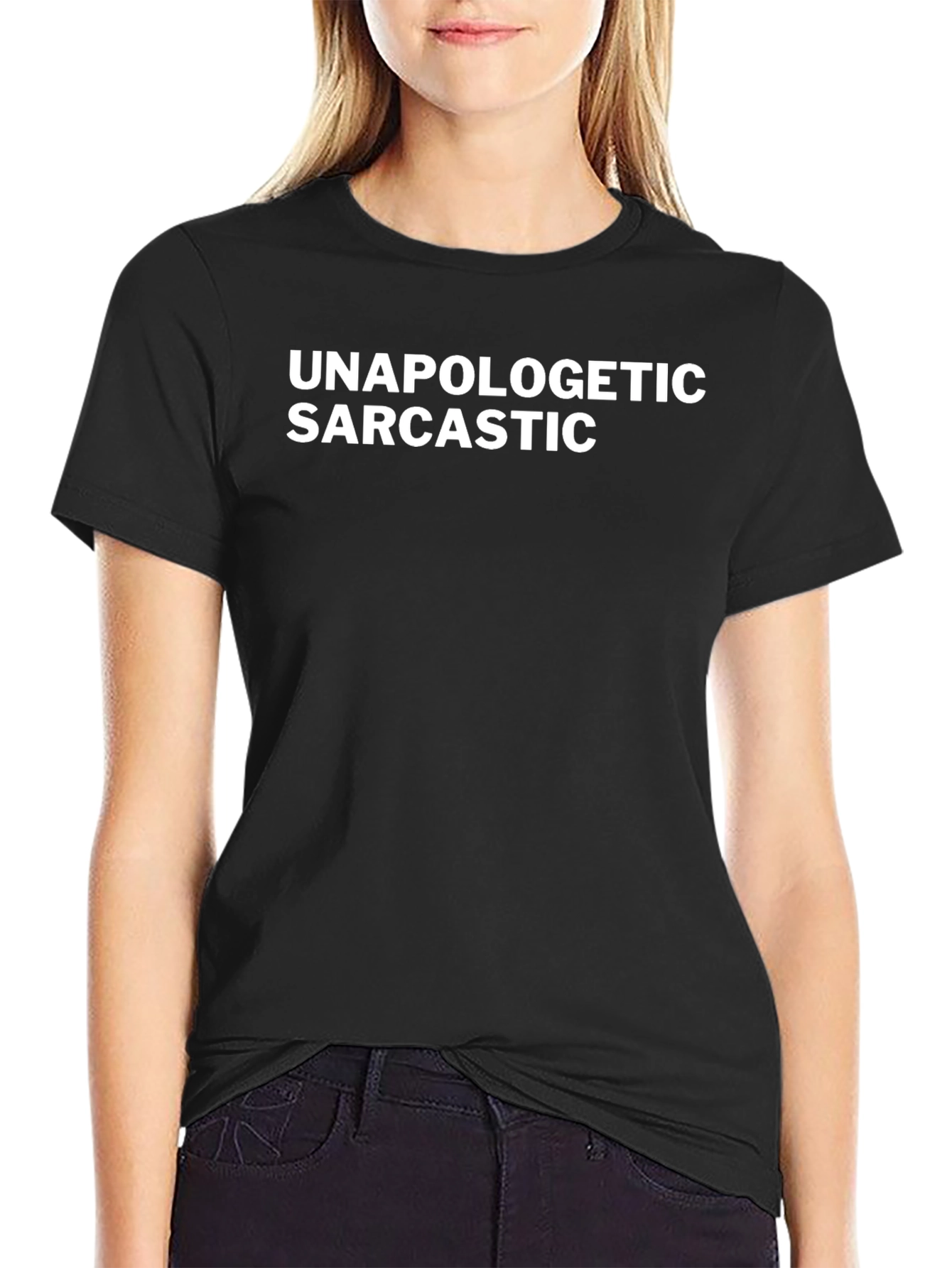 Black Unapologetic Sarcastic Graphic Tee view 2