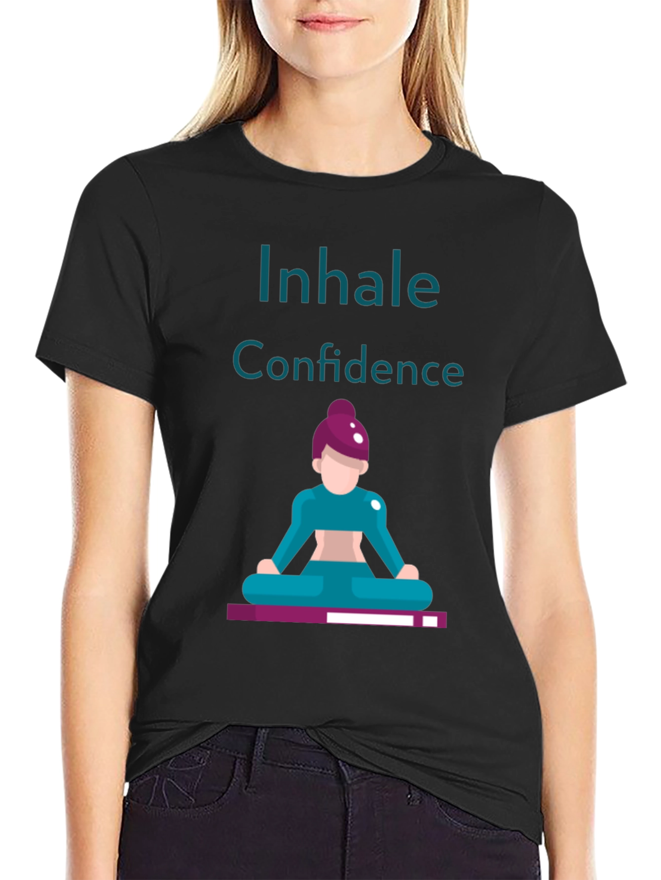 Black Inhale Confidence Graphic Tee - Black view 2