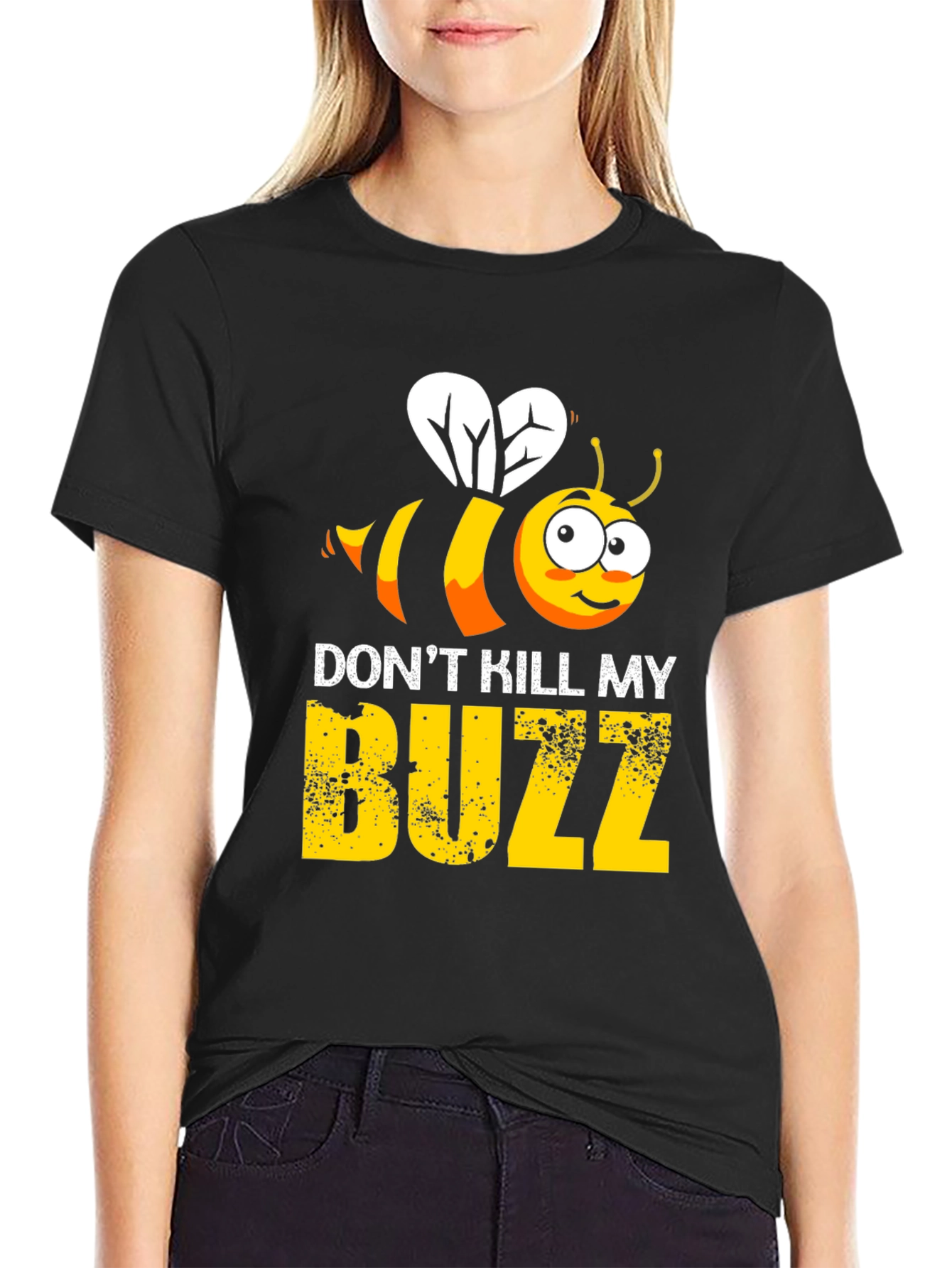 Black Don't Kill My Buzz Graphic T-Shirt view 2
