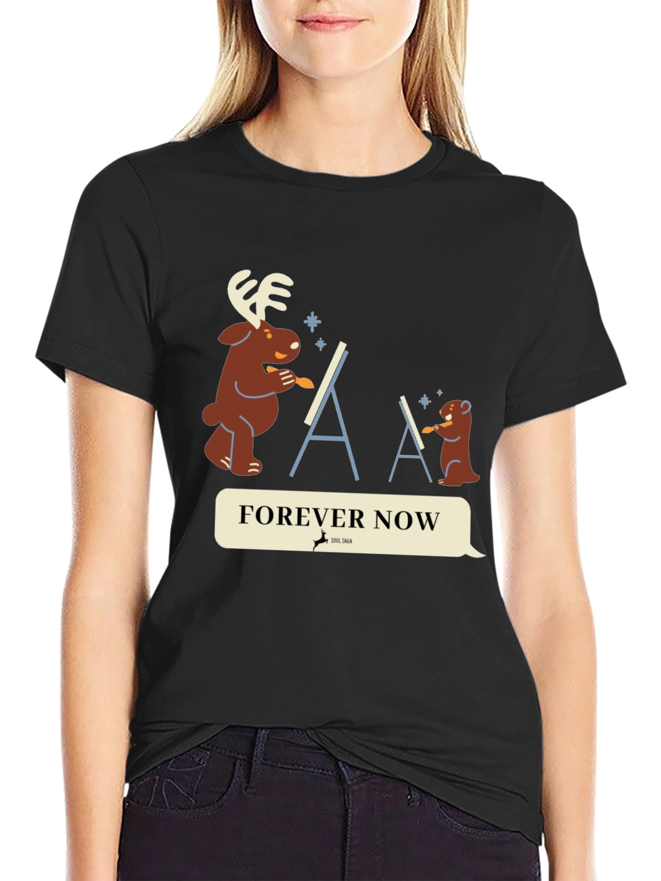 Black Forever Now Graphic T-Shirt view 2