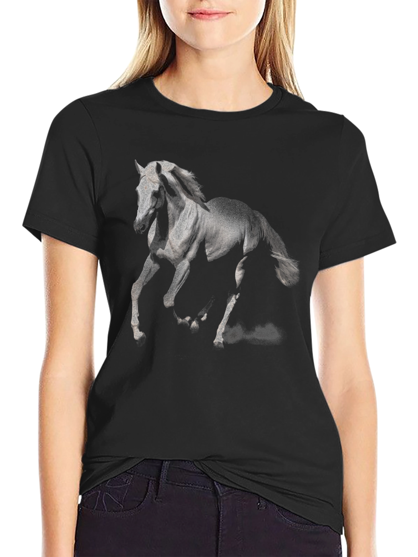 Black Black Horse Graphic Tee view 2