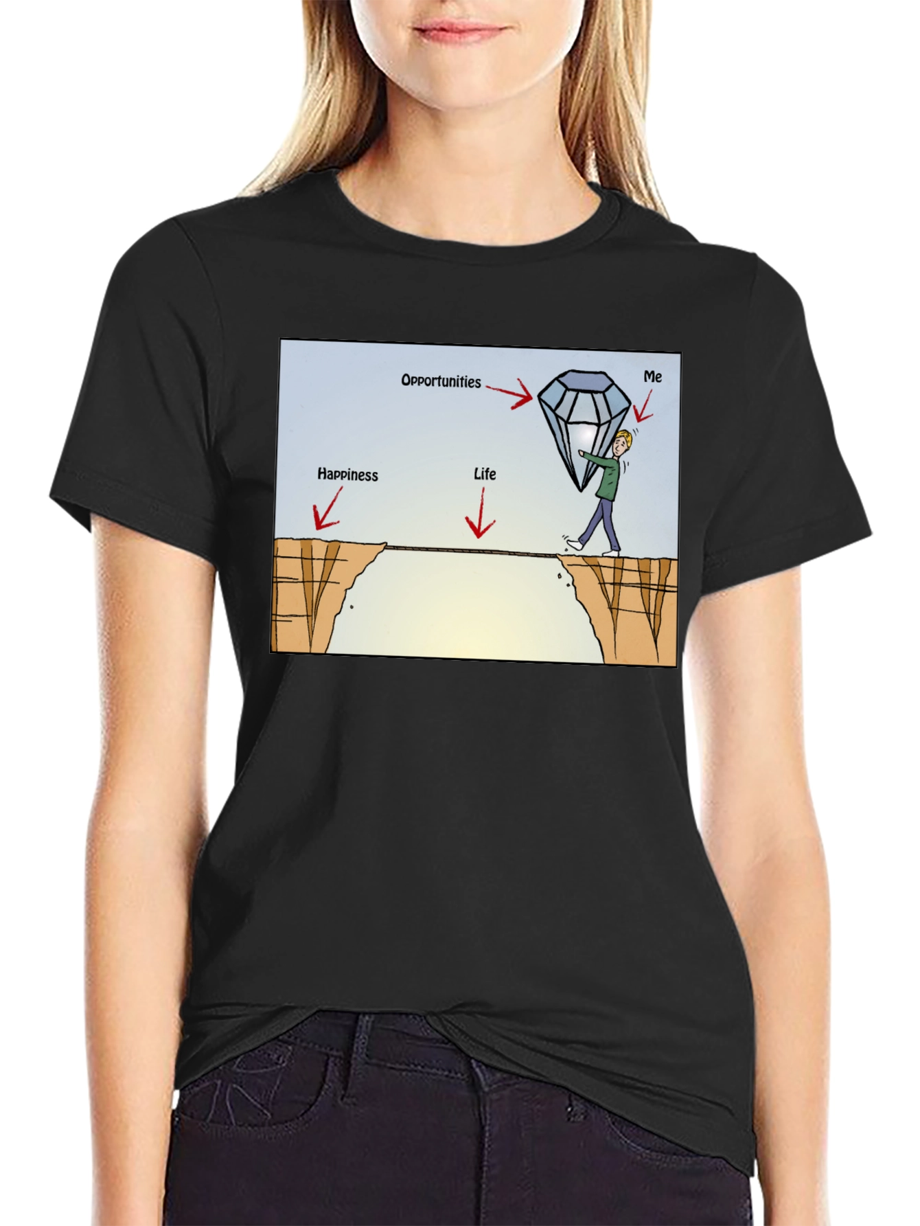 Black Opportunity Seeker Graphic Tee - Black view 2