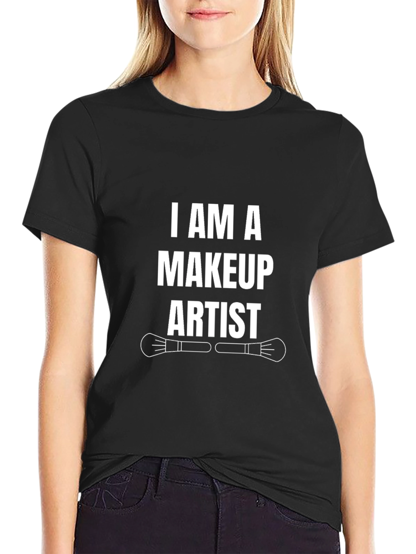 Black Makeup Artist T-Shirt - Stylish Graphic Tee view 2
