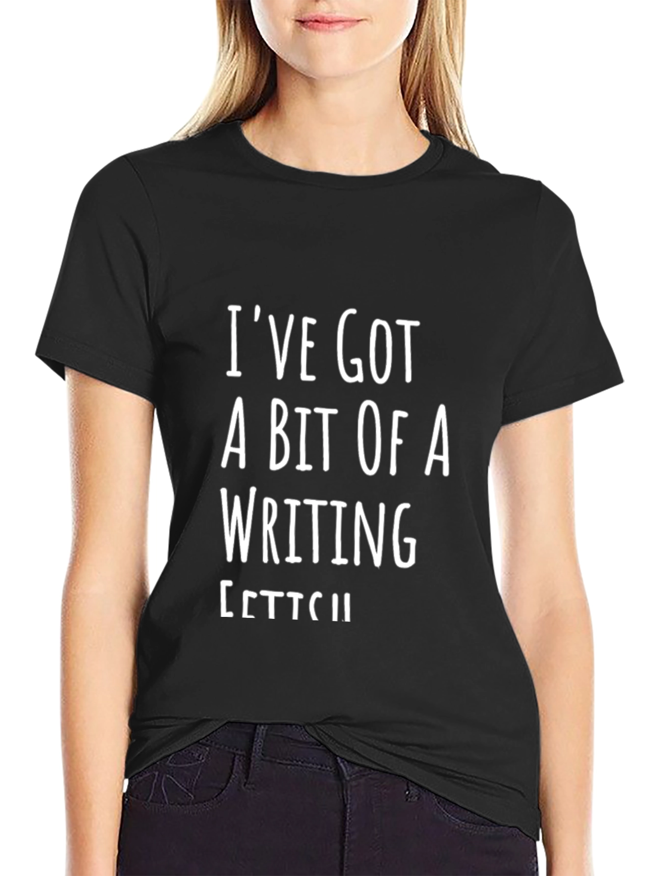 Black Writing Itch T-Shirt - Funny Writer Tee view 2