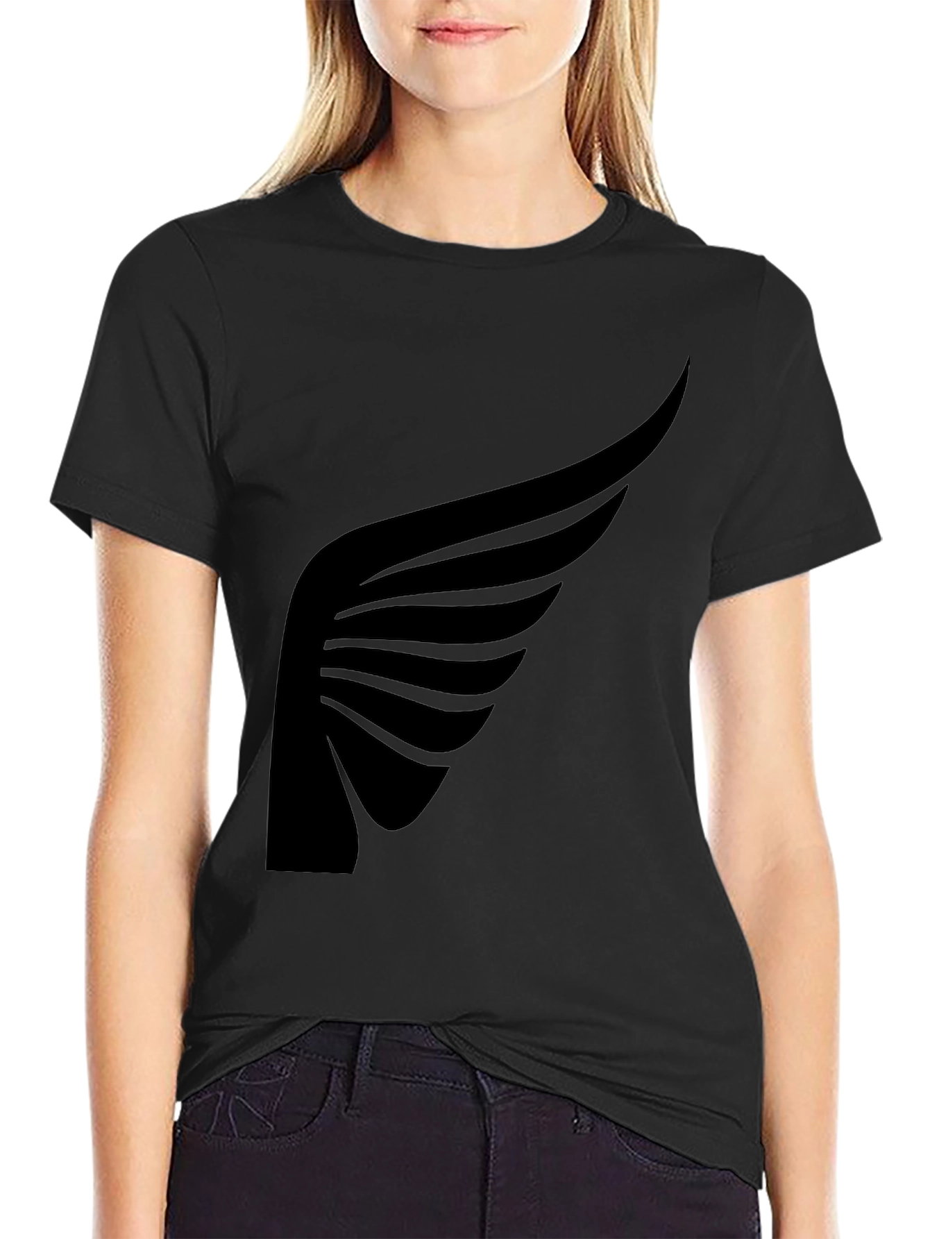 Black Black Wing Graphic Tee - Stylish Men's T-Shirt view 2
