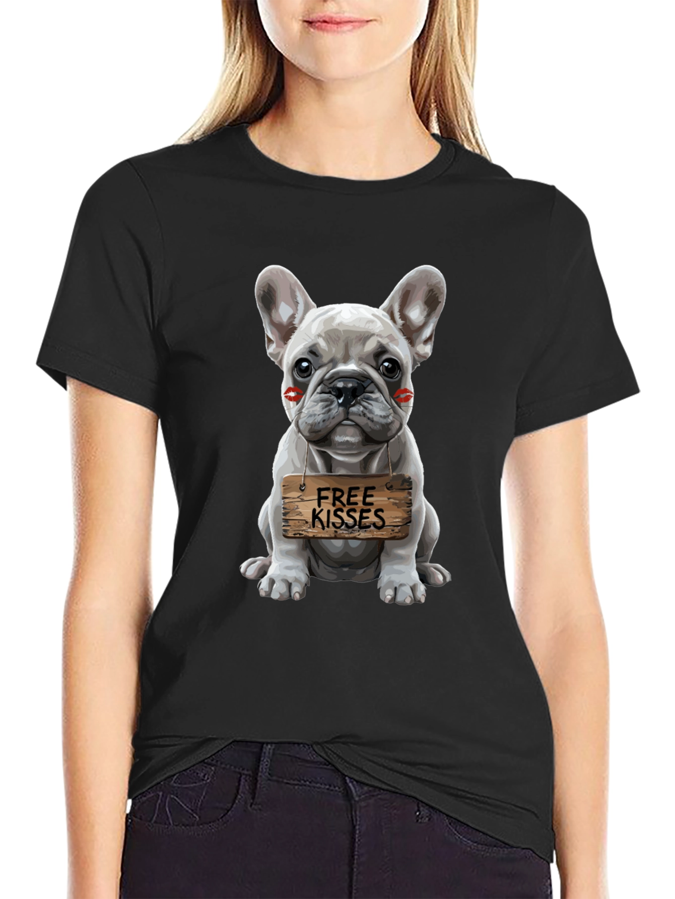 Black Dog Kisses Graphic Tee view 2