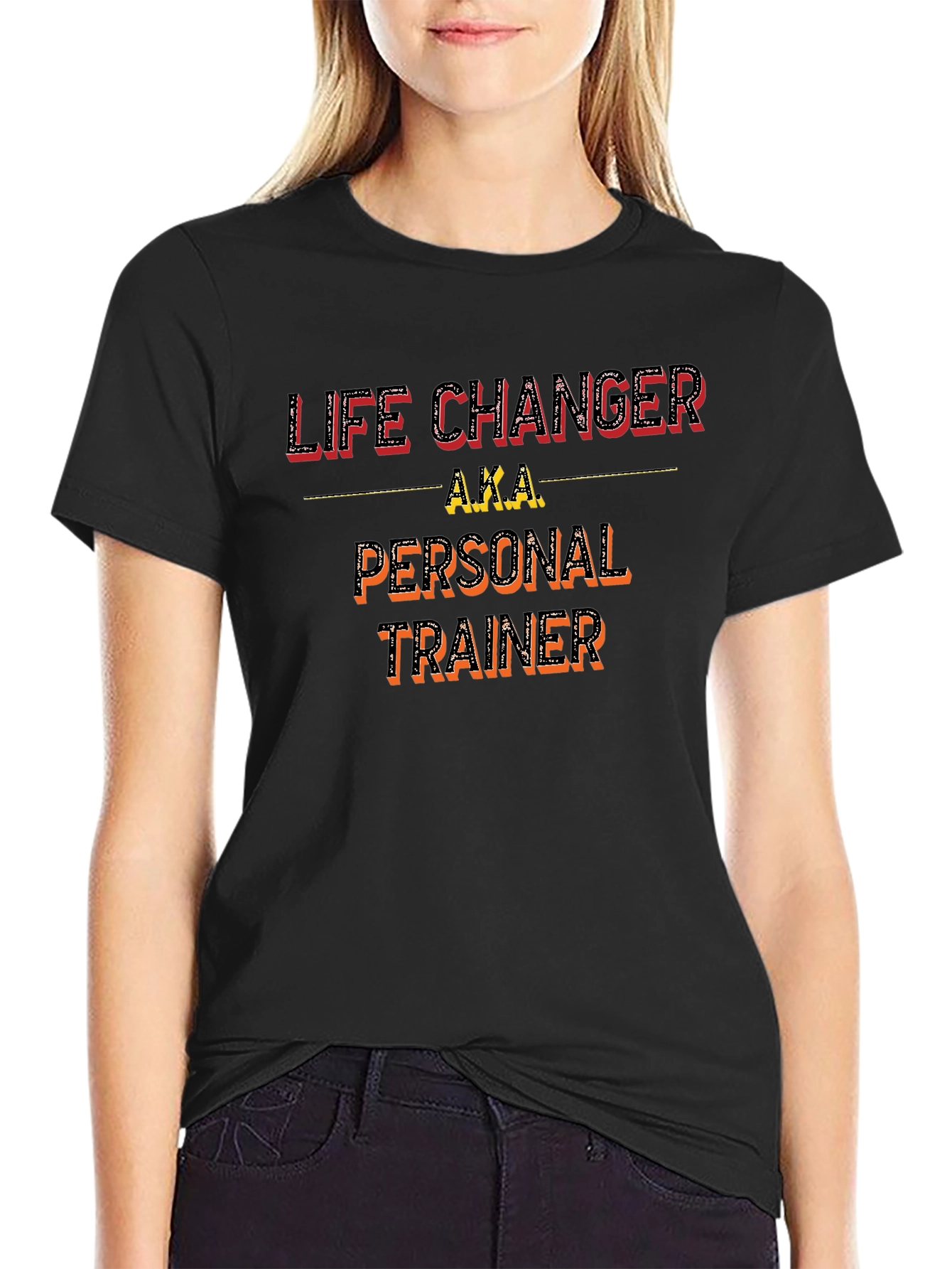Black Life Changer Personal Trainer T-Shirt view 2