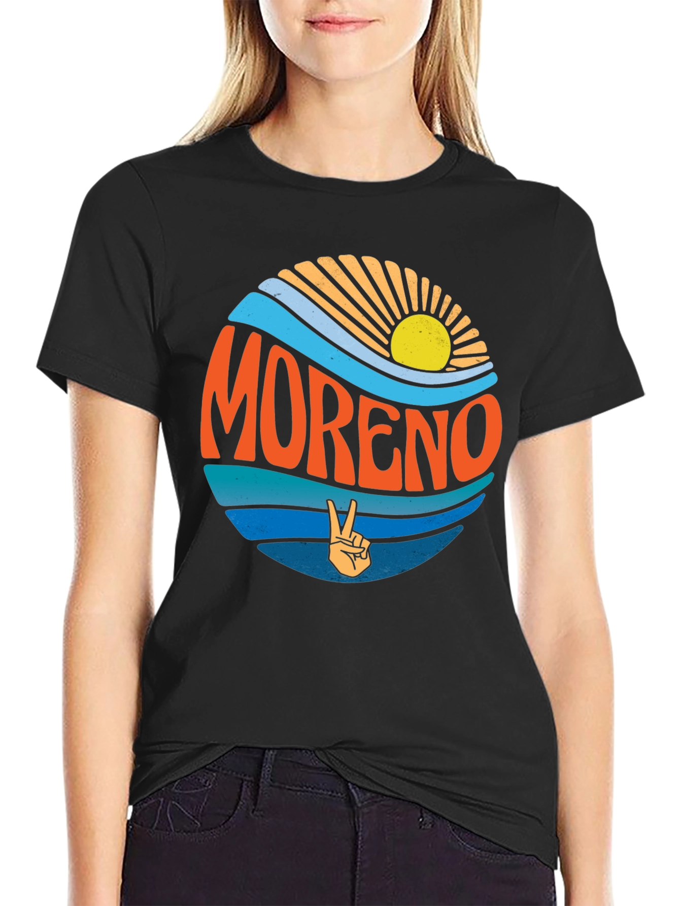 Black Moreno Retro Graphic T-Shirt - Stylish Summer Wear view 2