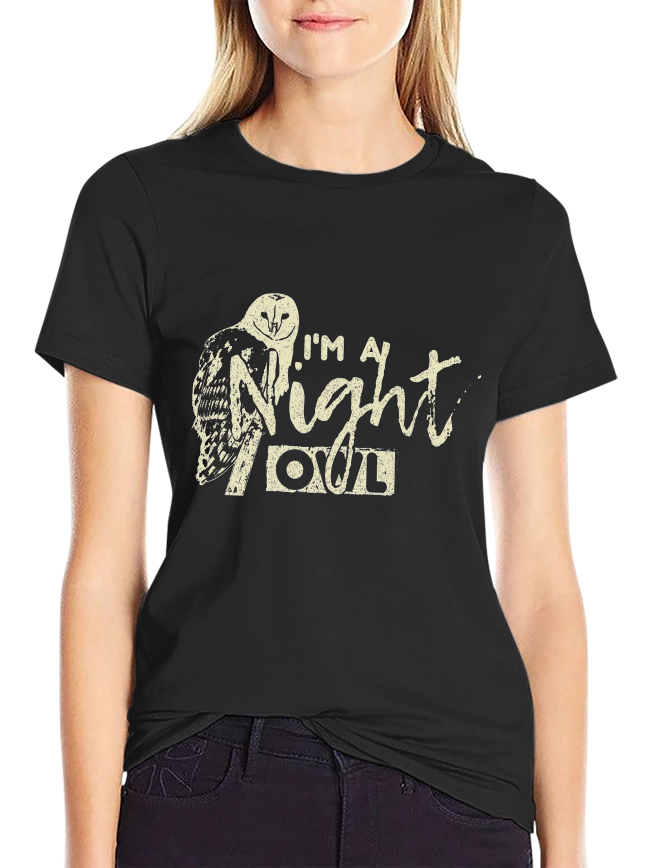 Black I'm A Night Owl Graphic T-Shirt view 2
