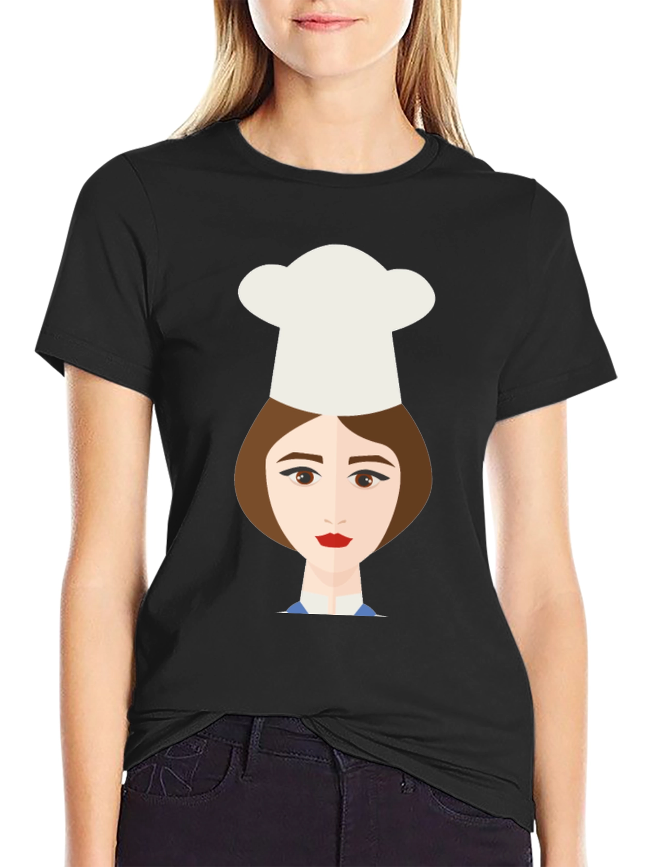 Black Chef Girl Graphic Tee - Unique Design, Soft Cotton view 2