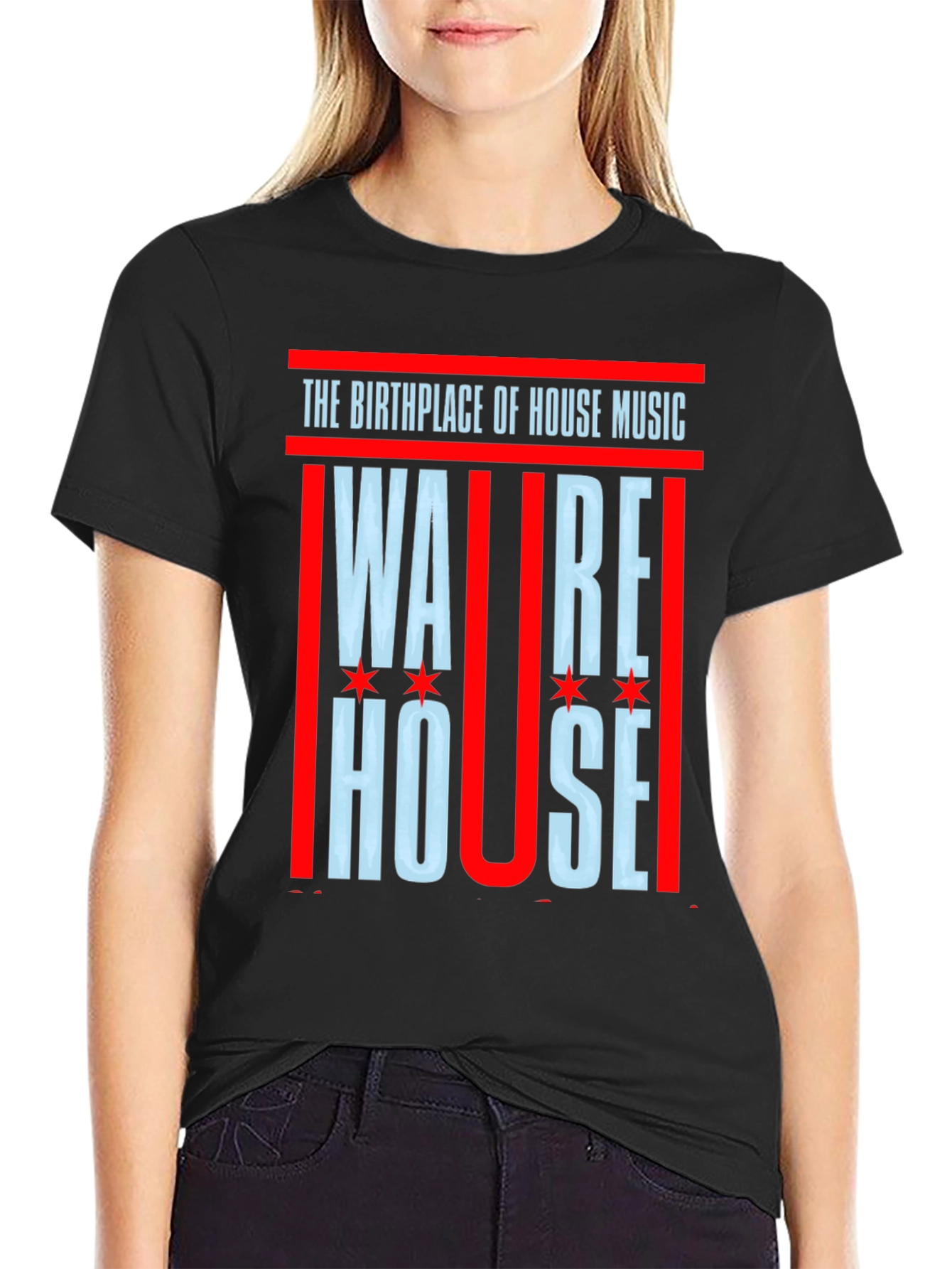 Black Warehouse House Music T-Shirt - Birthplace of House view 2