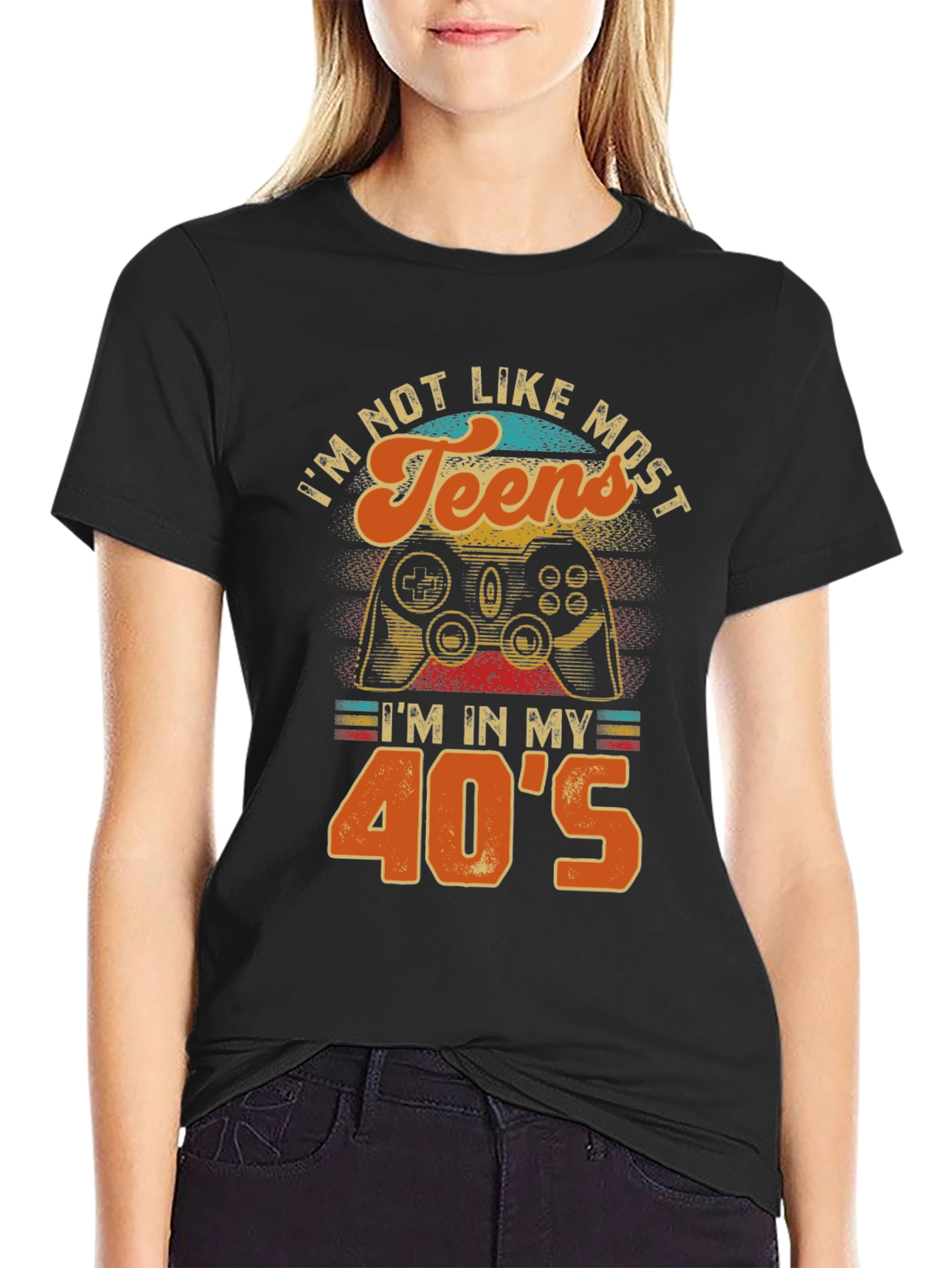 Black I'm Not Like Most Teens T-Shirt view 2