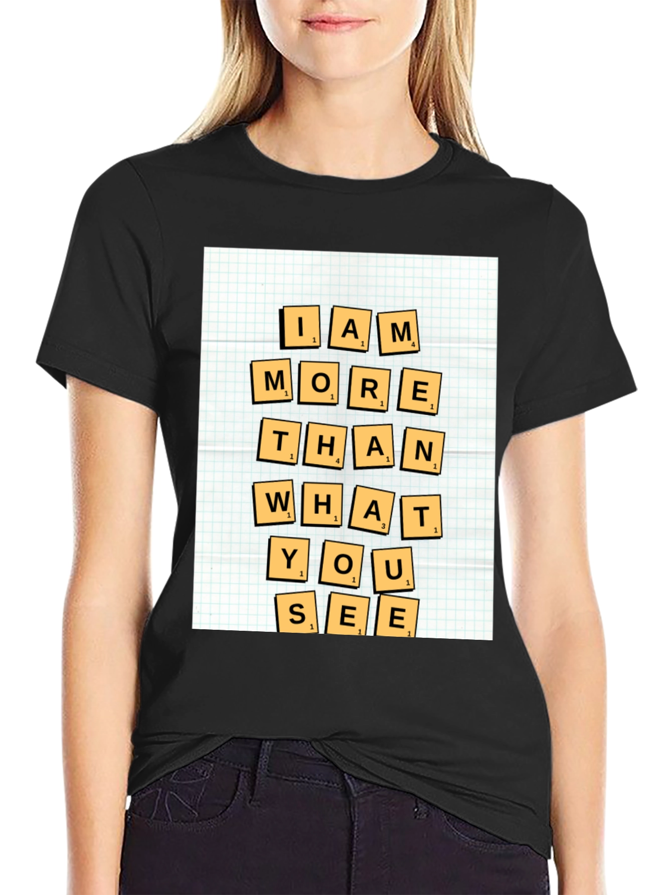 Black I Am More Than What You See Graphic Tee view 2
