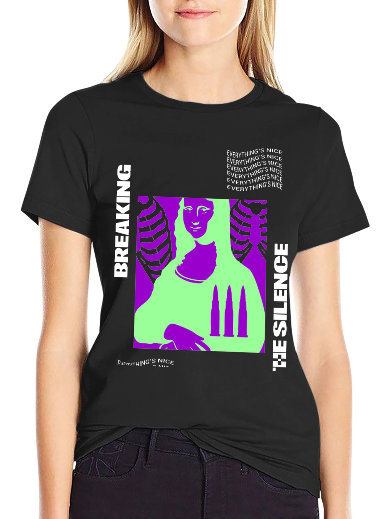 Black Breaking the Silence Graphic Tee view 2