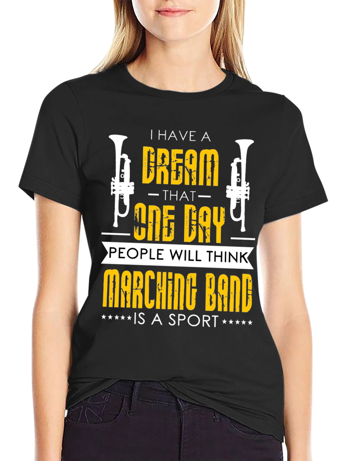Black Marching Band Sport T-Shirt view 2