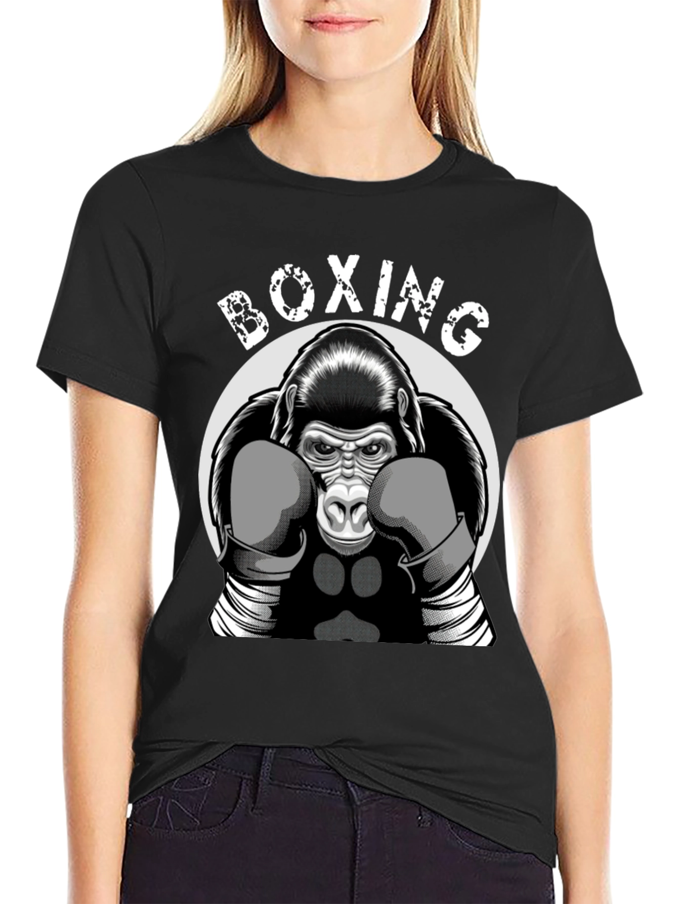 Black Boxing Gorilla Graphic Tee view 2