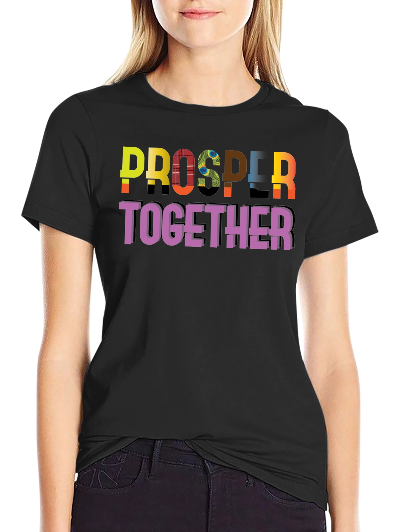 Black Prosper Together Graphic Tee view 2